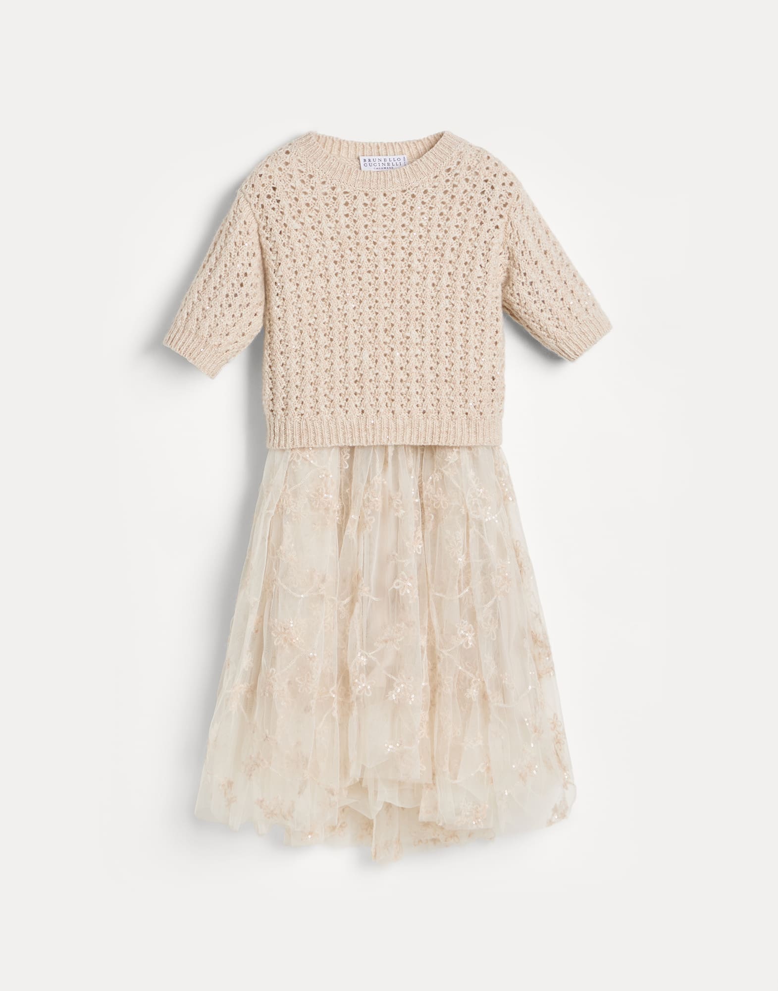 Tulle dress Natural Girls - Brunello Cucinelli