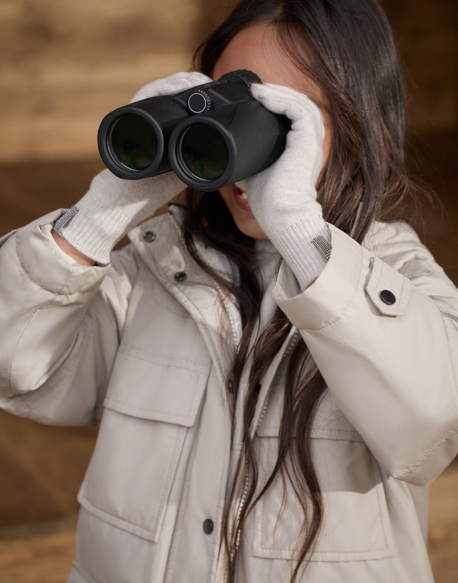 Knit gloves Off-White Girls - Brunello Cucinelli
