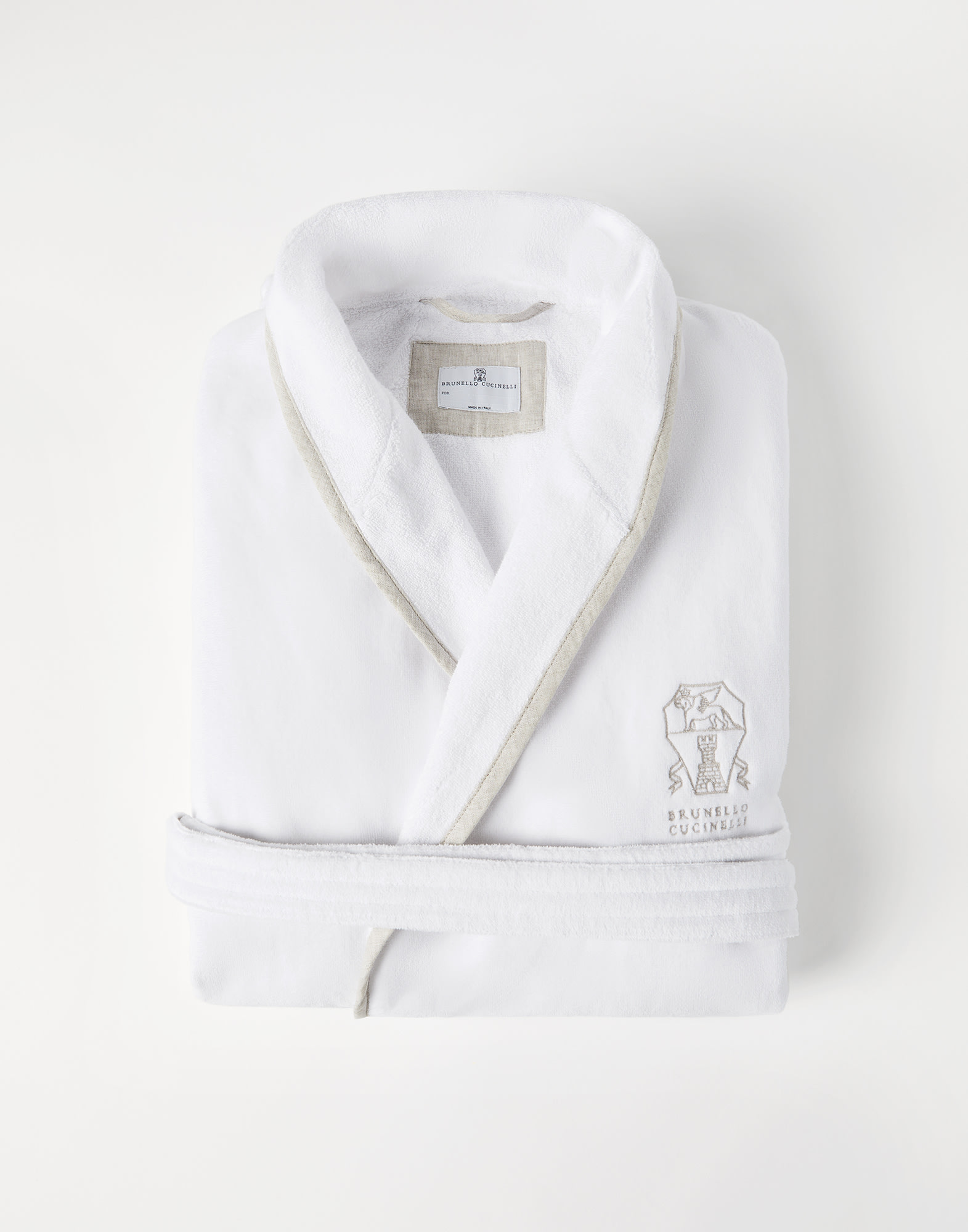 Terrycloth bathrobe White Lifestyle - Brunello Cucinelli
