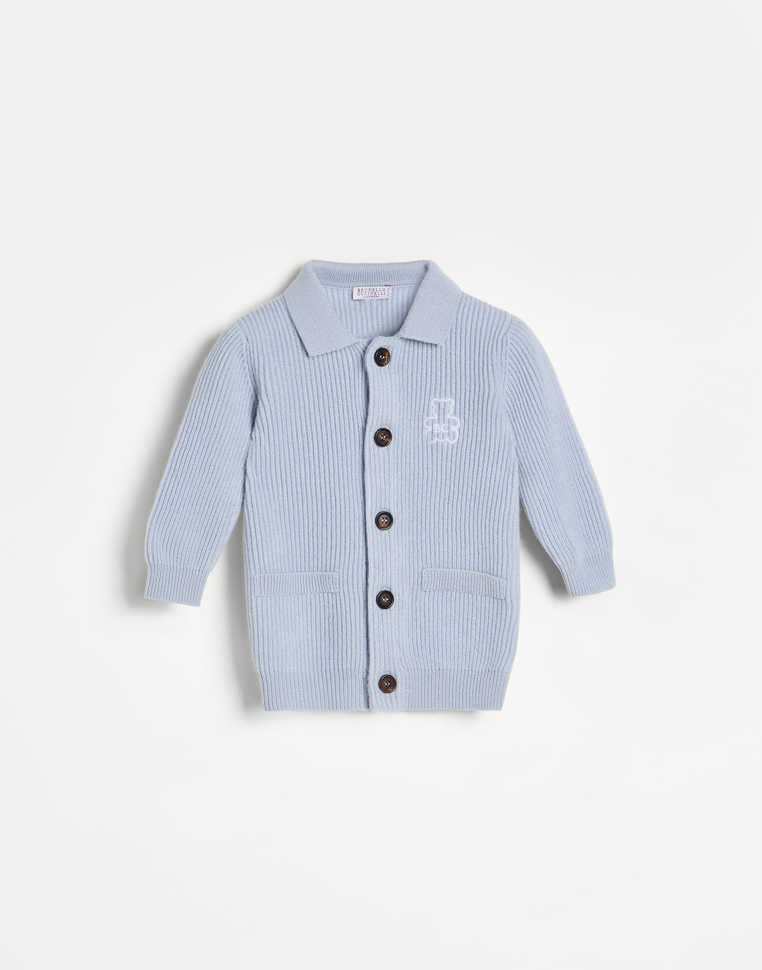 Cashmere Baby Cardigan Sky Blue Baby - Brunello Cucinelli