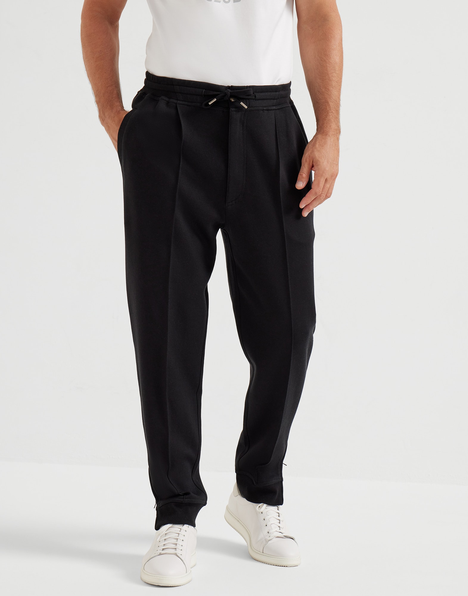 Double cloth trousers Black Man - Brunello Cucinelli