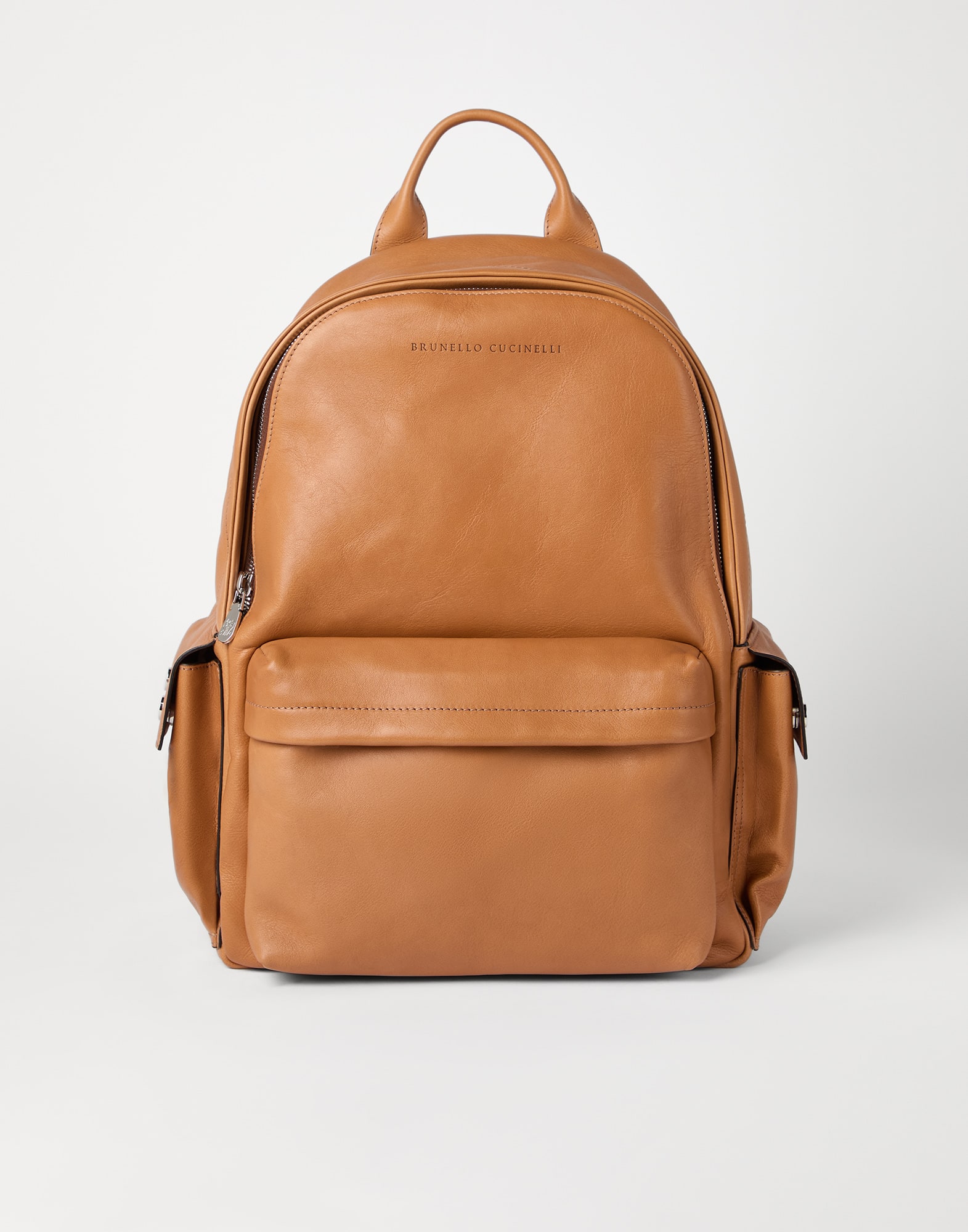 Travel backpack for Man in Cognac | Brunello Cucinelli Travel backpack for Man in Cognac | Brunello Cucinelli