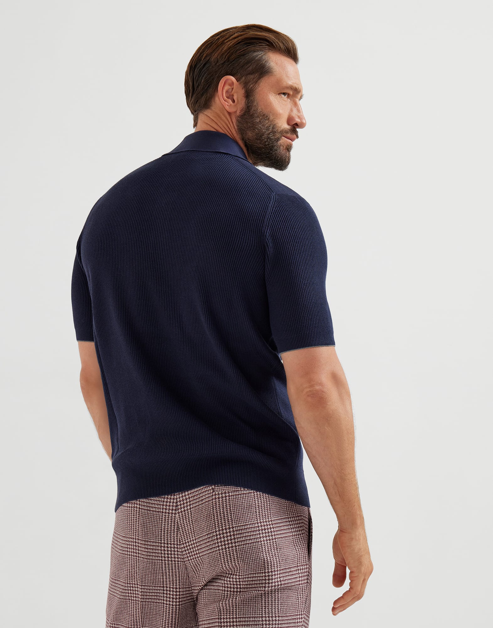 Polo-Style Sweater - Back view - View Full Screen