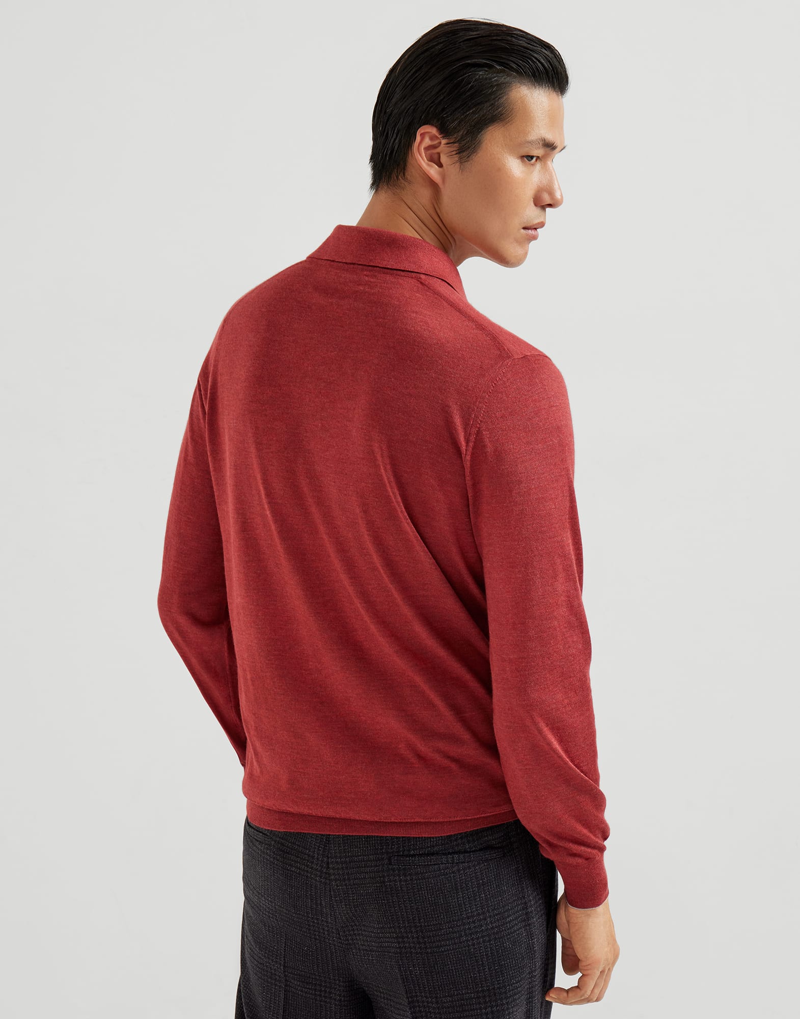 Polo-Style Sweater - Back view - View Full Screen