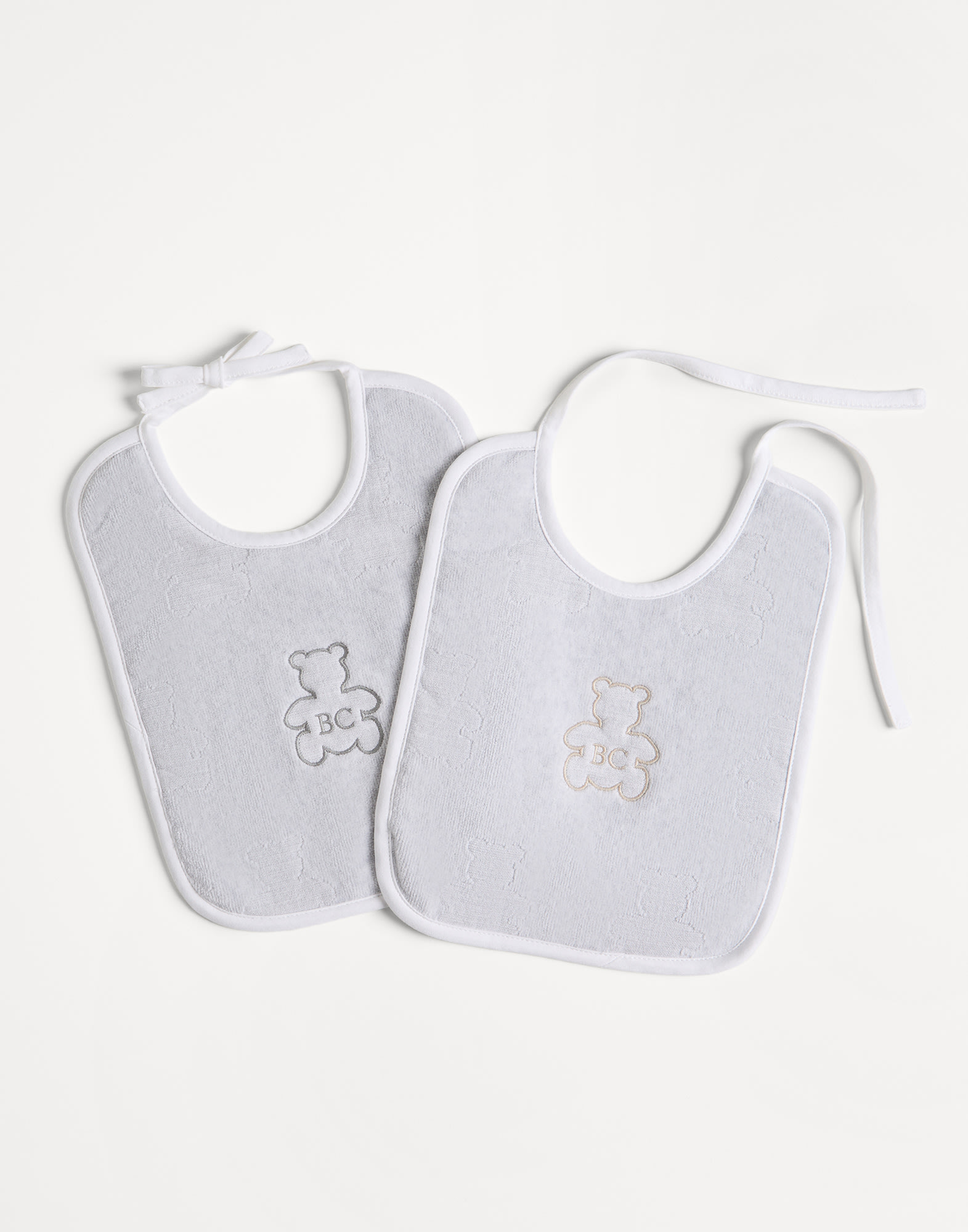 Bernie Baby Bib Set Light Grey Baby - Brunello Cucinelli