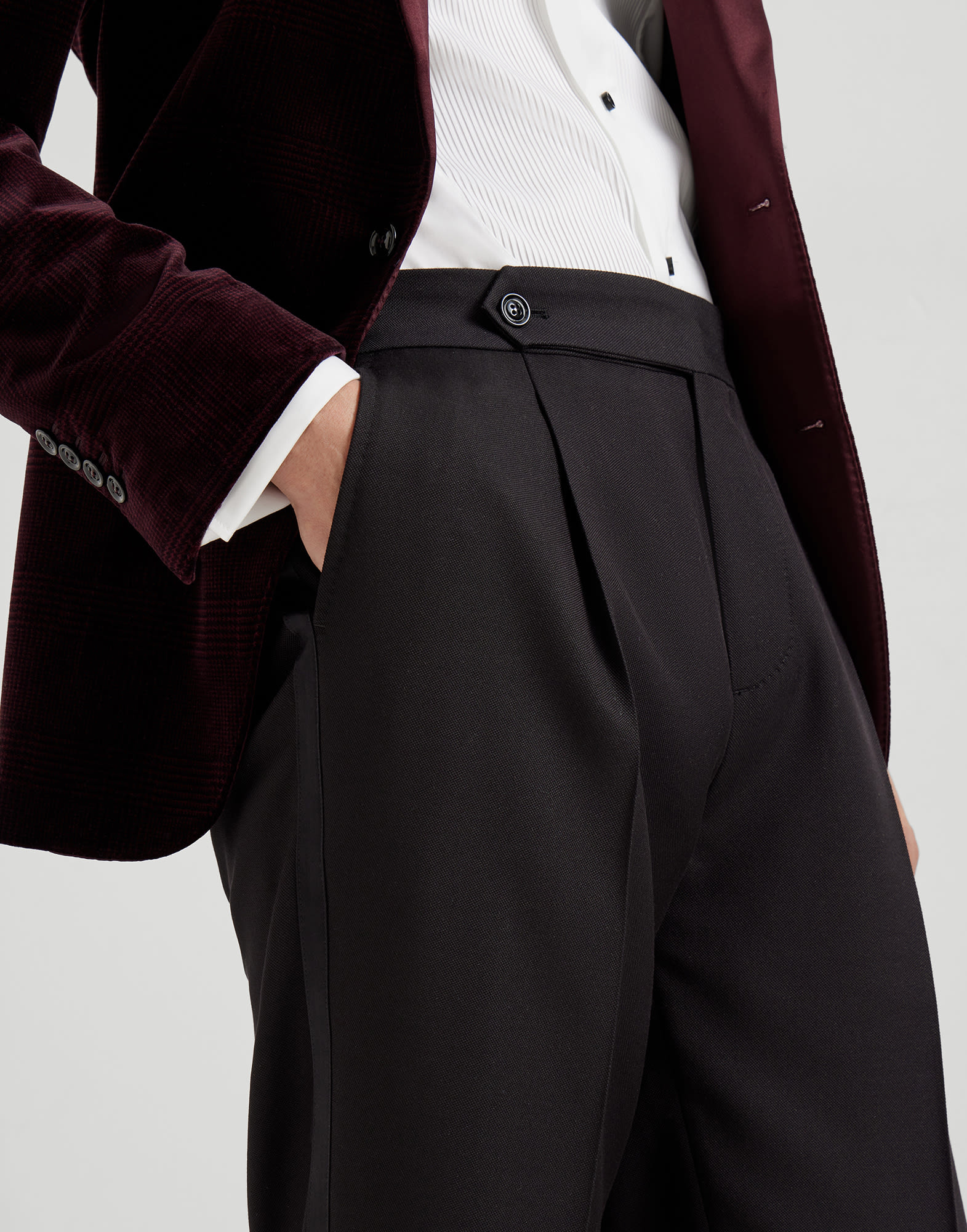 タキシードパンツ - ディテール - 全画面表示