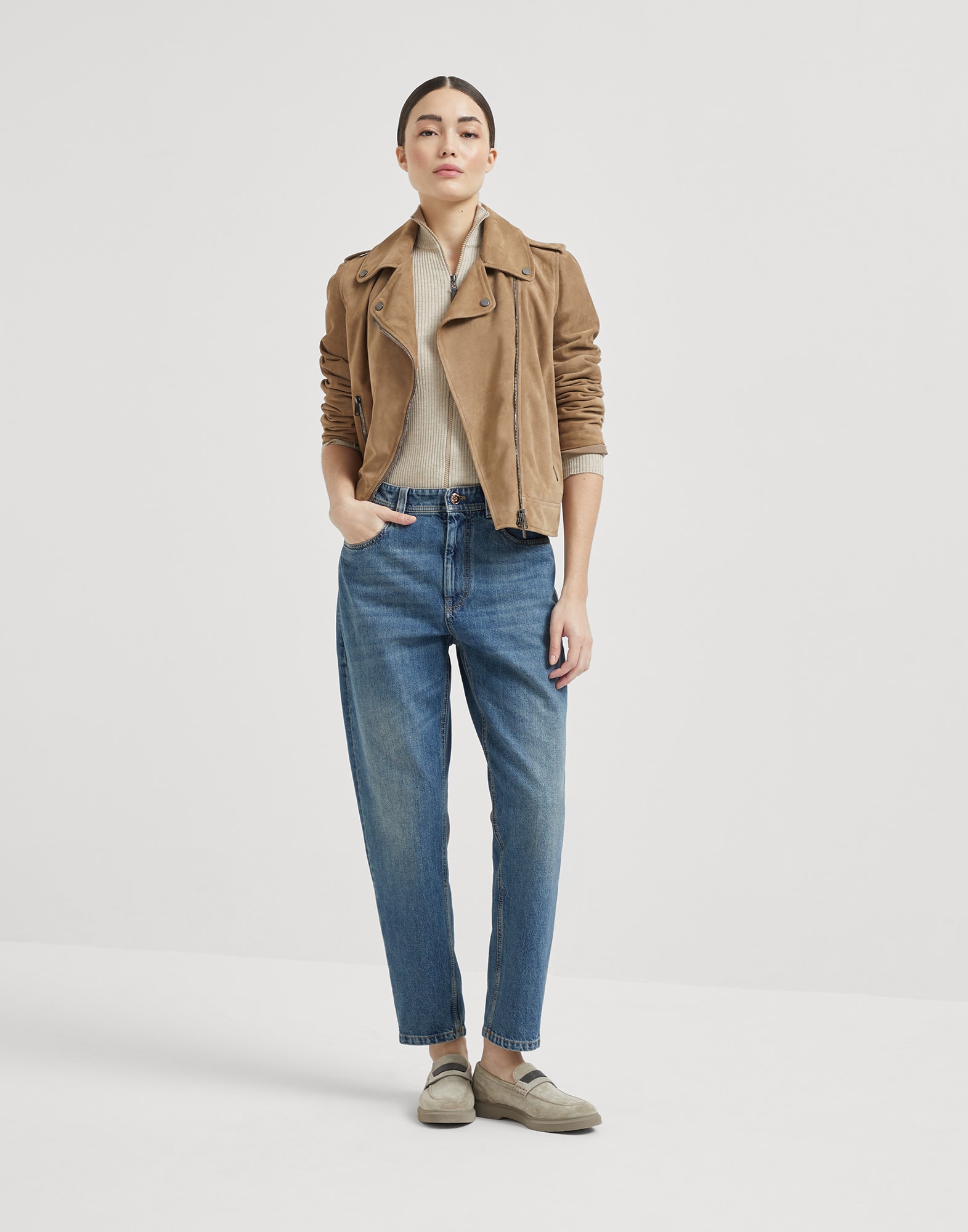 针织开衫 - 全身视角 - 正面观看 - 全屏观看