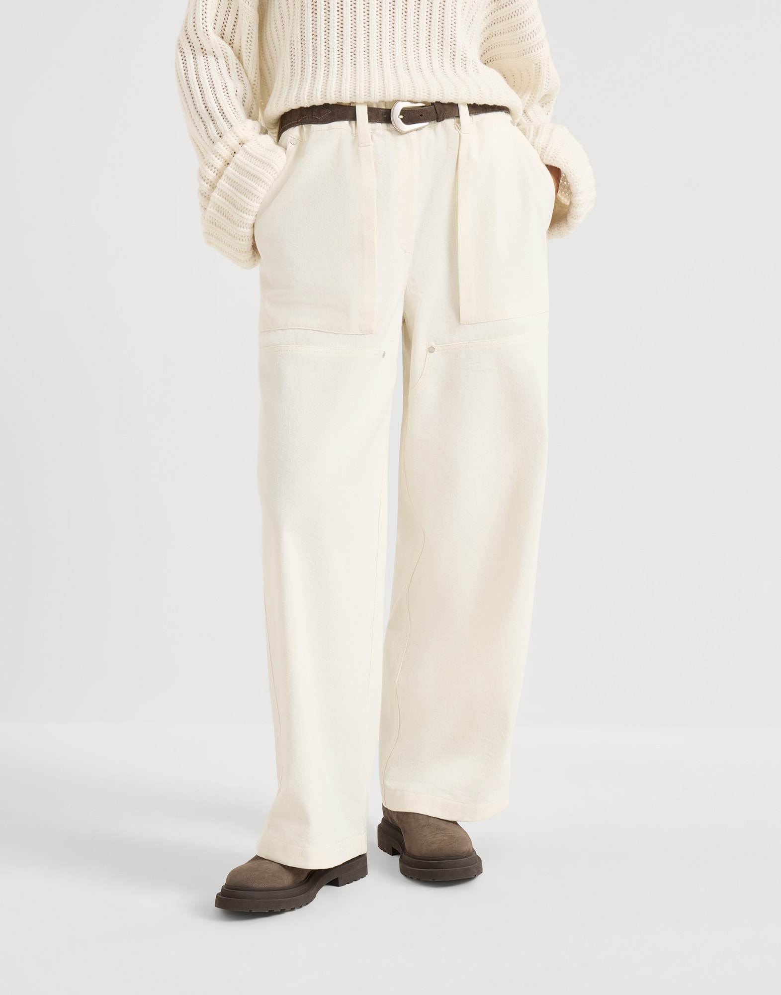 Utility track trousers Panama Woman - Brunello Cucinelli