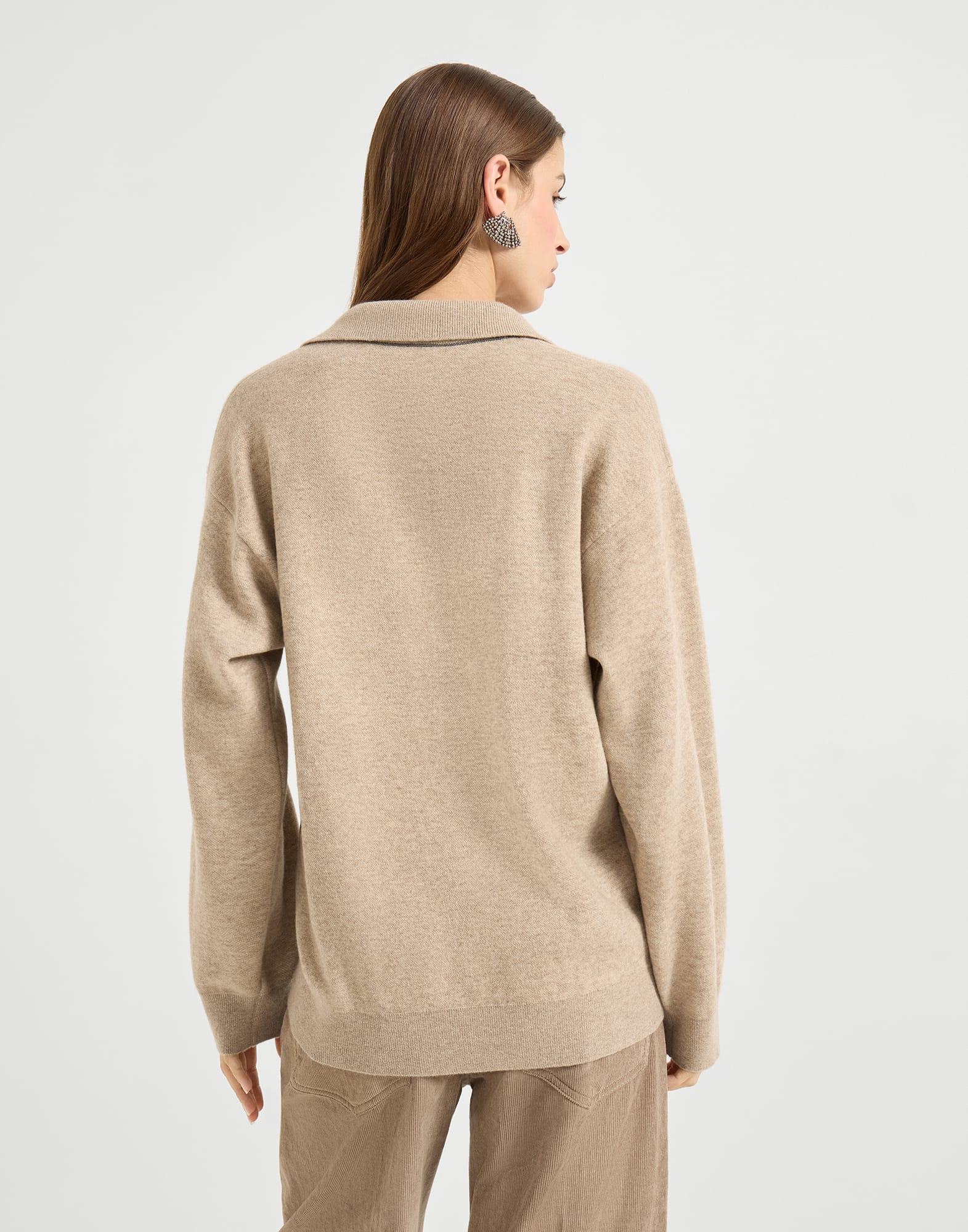 Polo-Style Sweater - Back view - View Full Screen