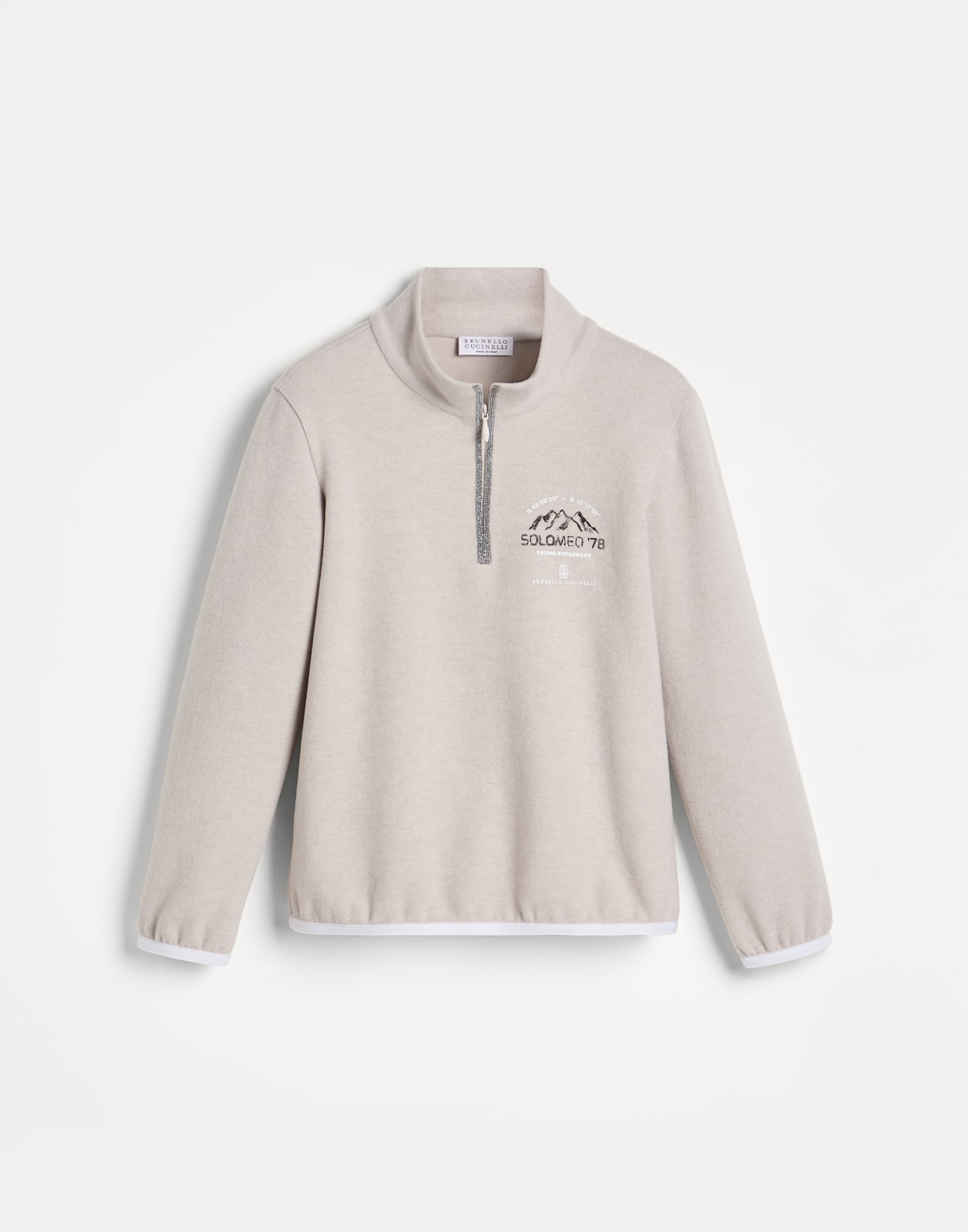 ハイテクファブリック スウェットシャツ ライトベージュ ガールズ - Brunello Cucinelli