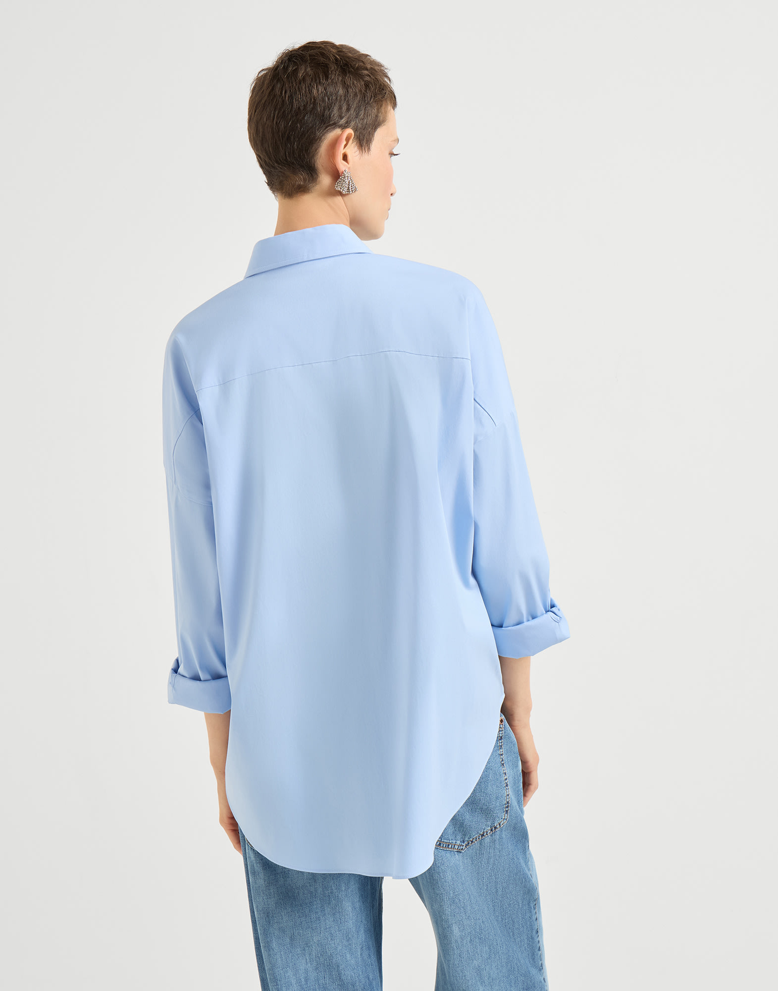 全棉衬衫 - 背面视角 - 正面观看 - 全屏观看