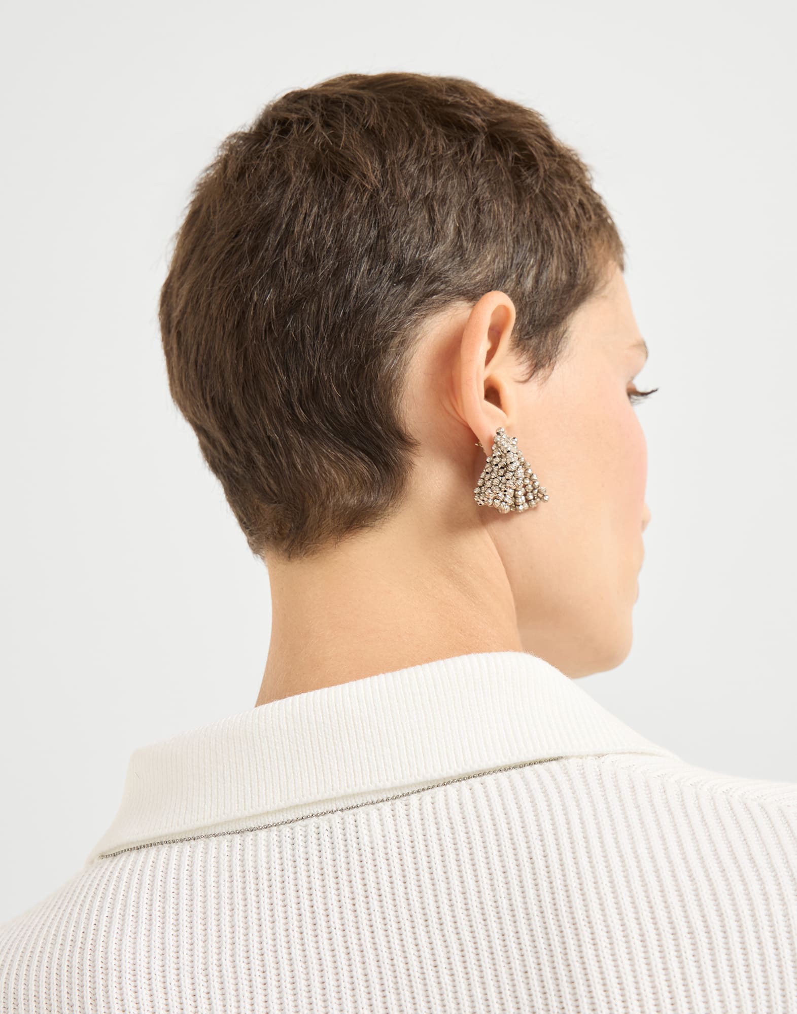 马球款针织衫 - 细节视角 - 正面观看 - 全屏观看