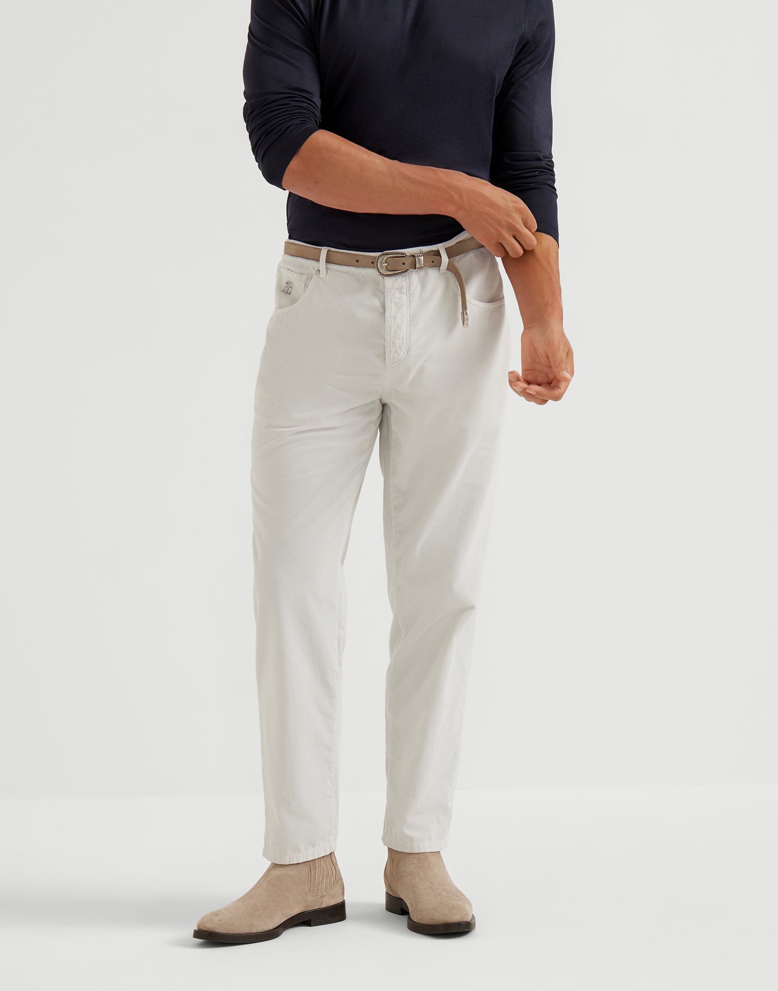 无褶正装裤 - 正面视角 - 正面观看 - 全屏观看