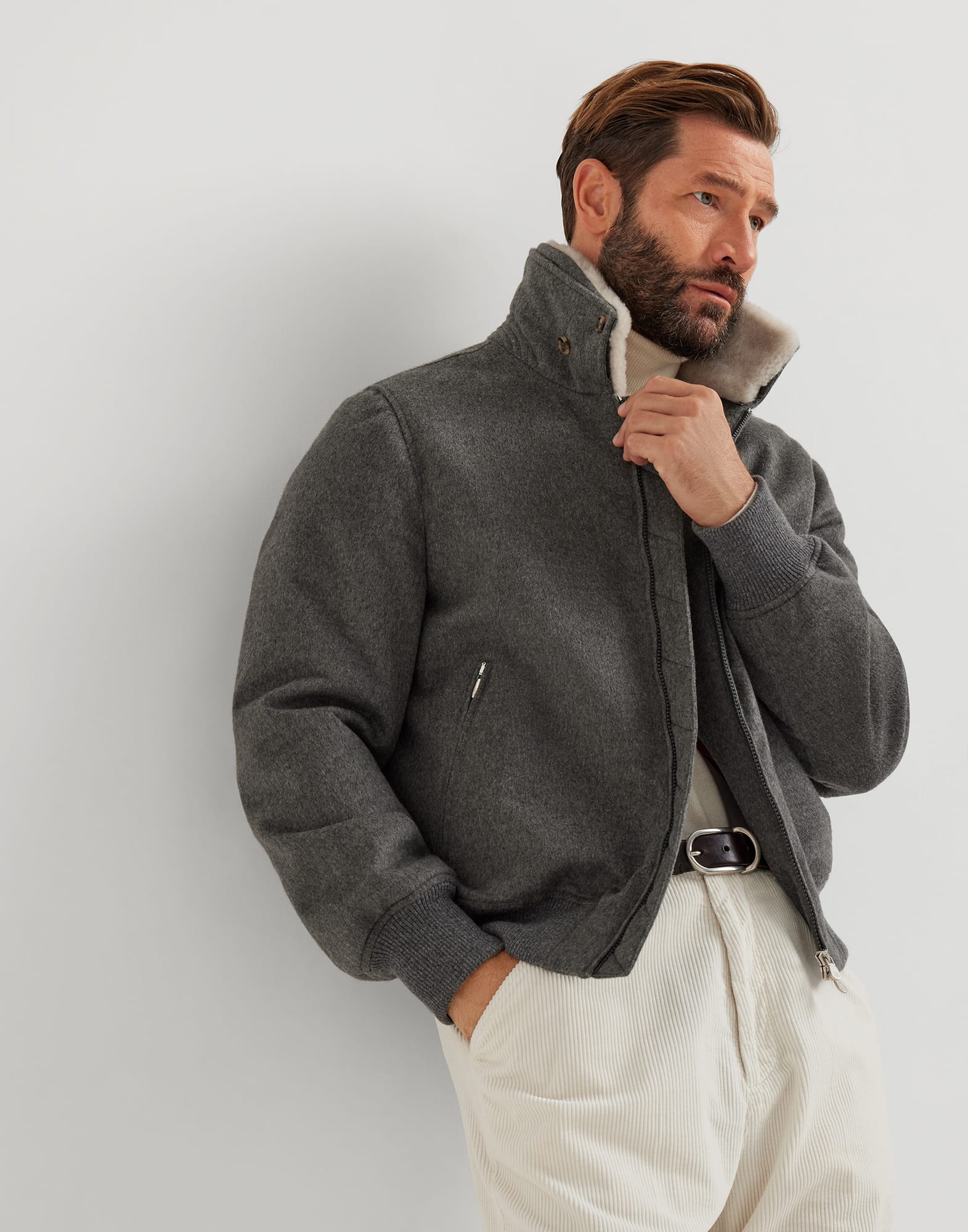 飞行夹克 - 小编视角 - 正面观看 - 全屏观看