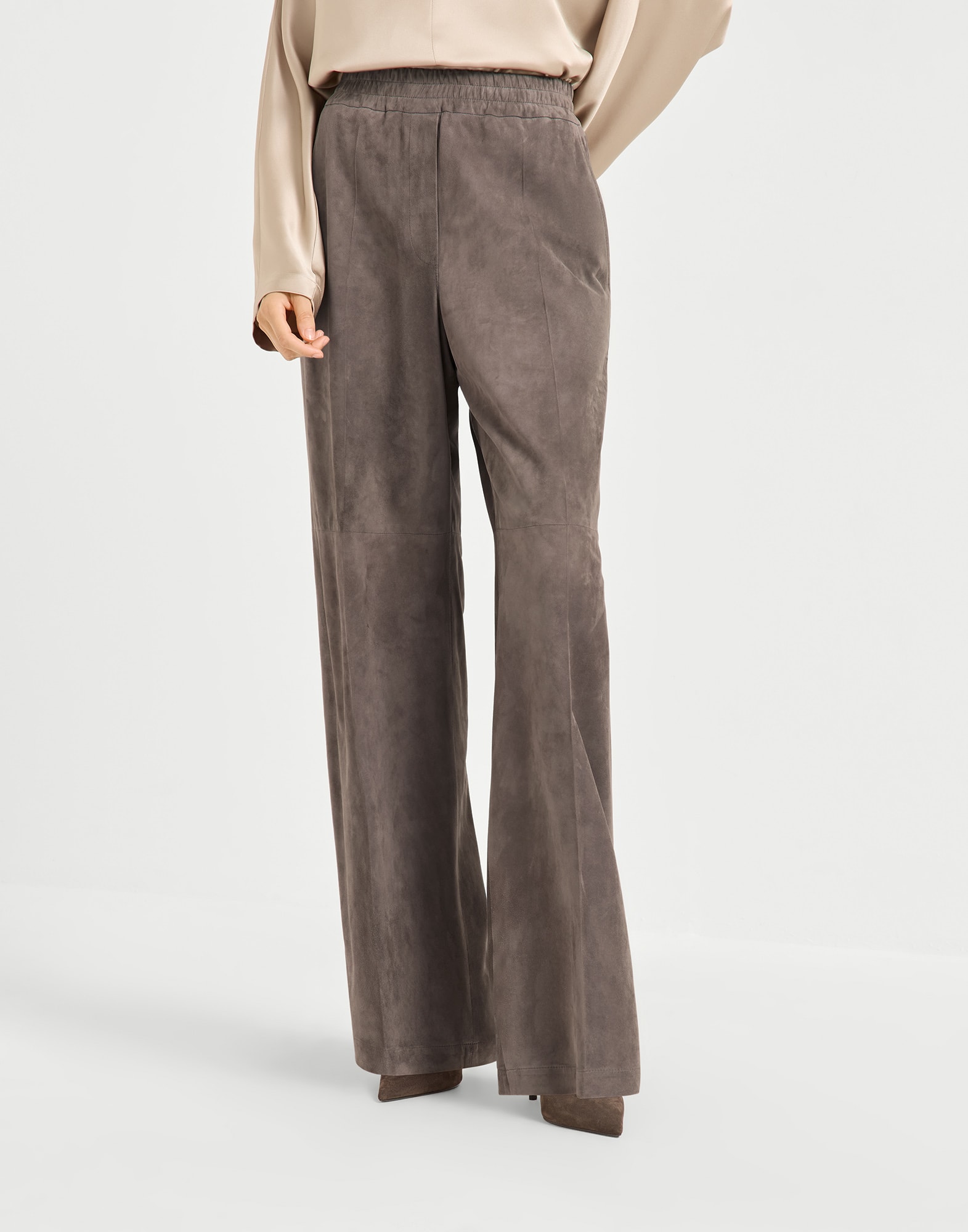 Loose Track trousers Mud Woman - Brunello Cucinelli