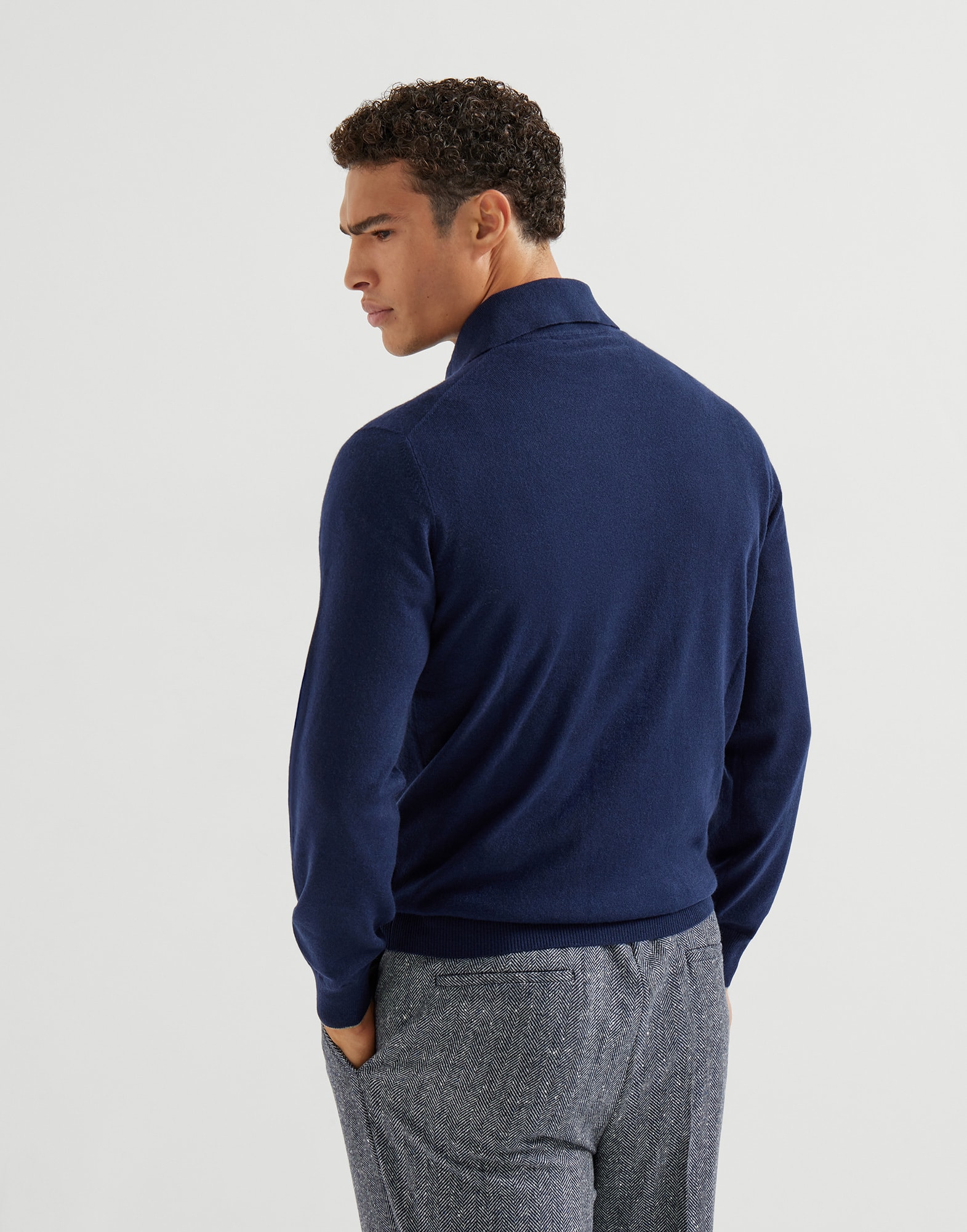 Polo-Style Sweater - Back view - View Full Screen