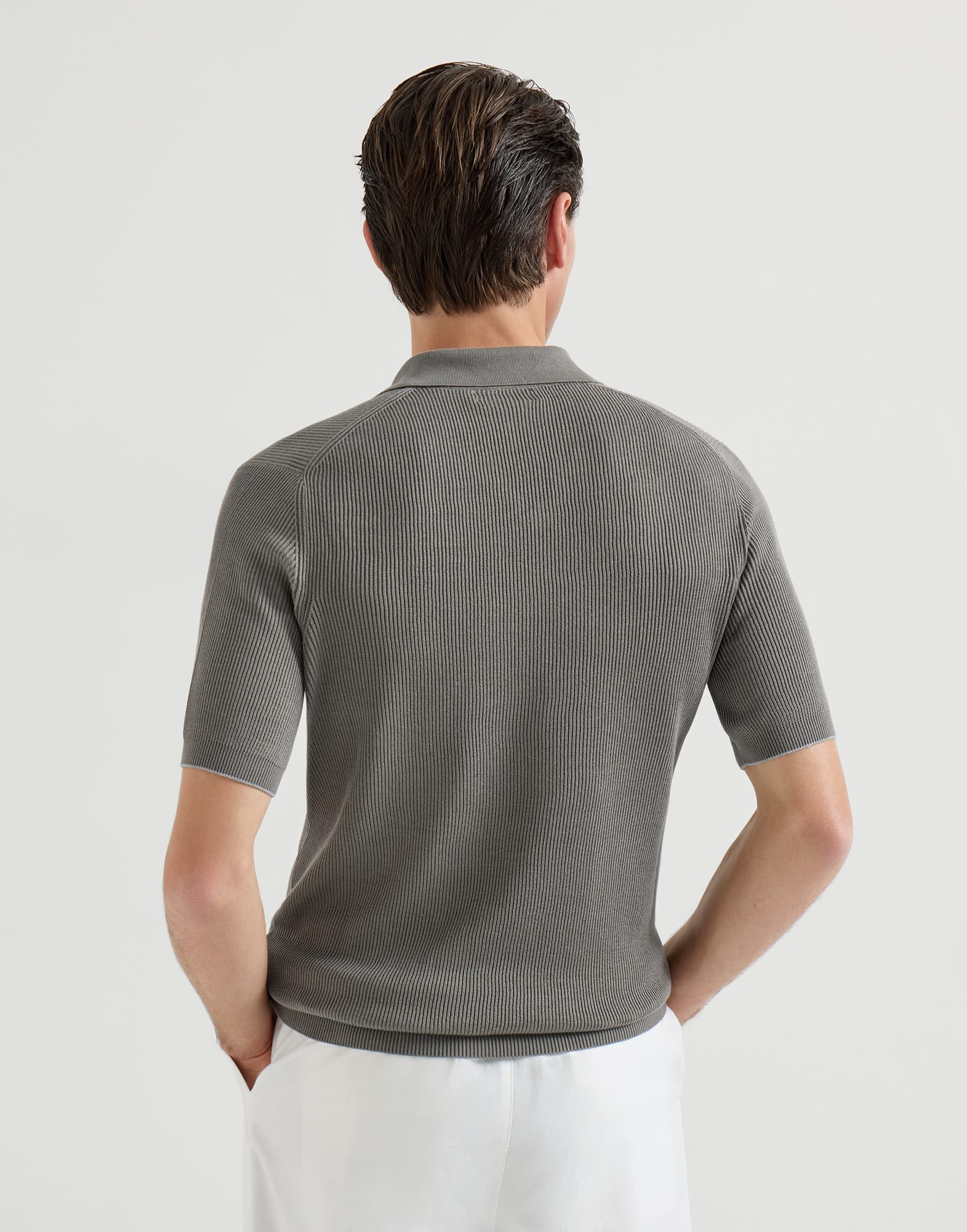 Polo-Style Sweater - Back view - View Full Screen