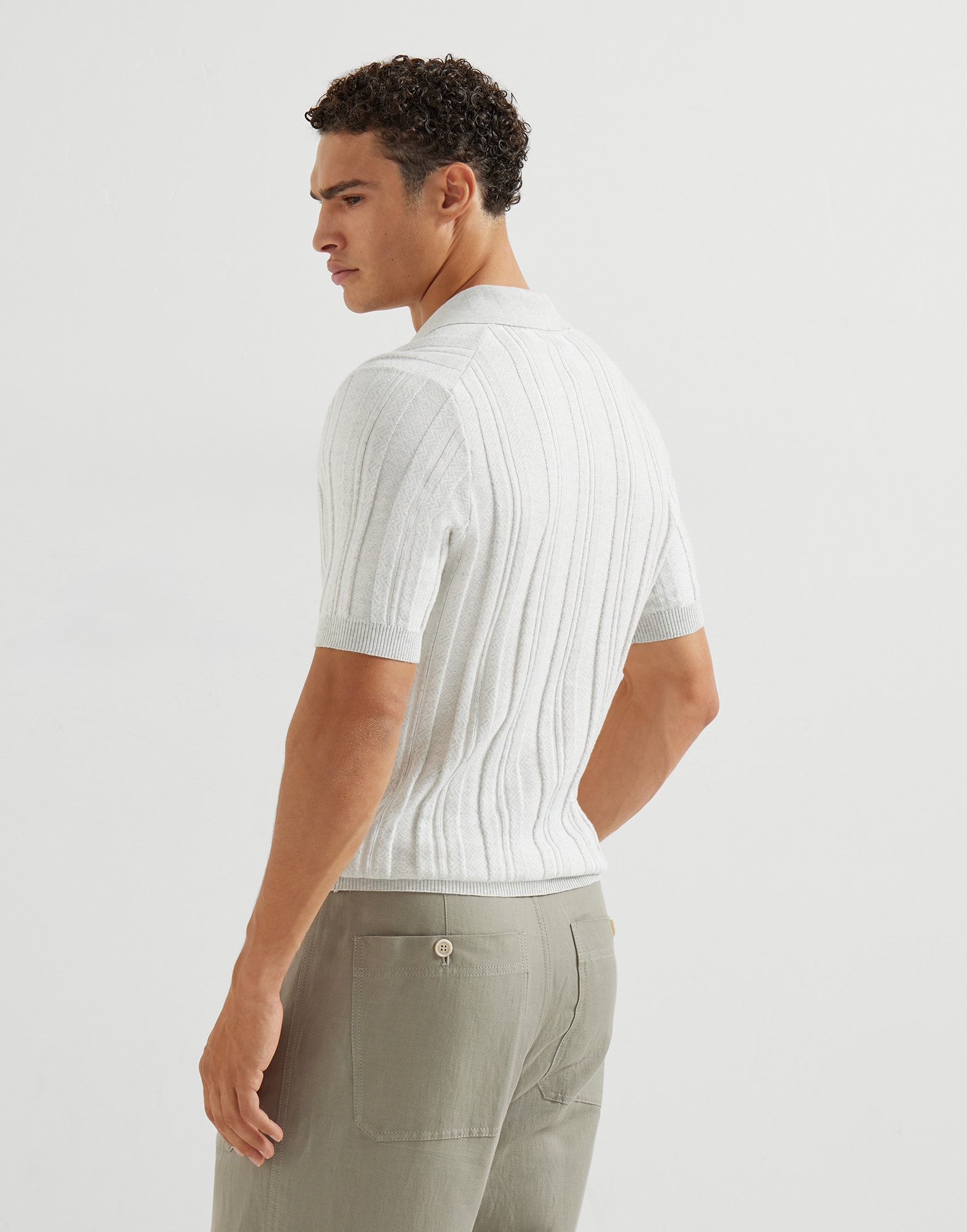 Polo-Style Sweater - Back view - View Full Screen