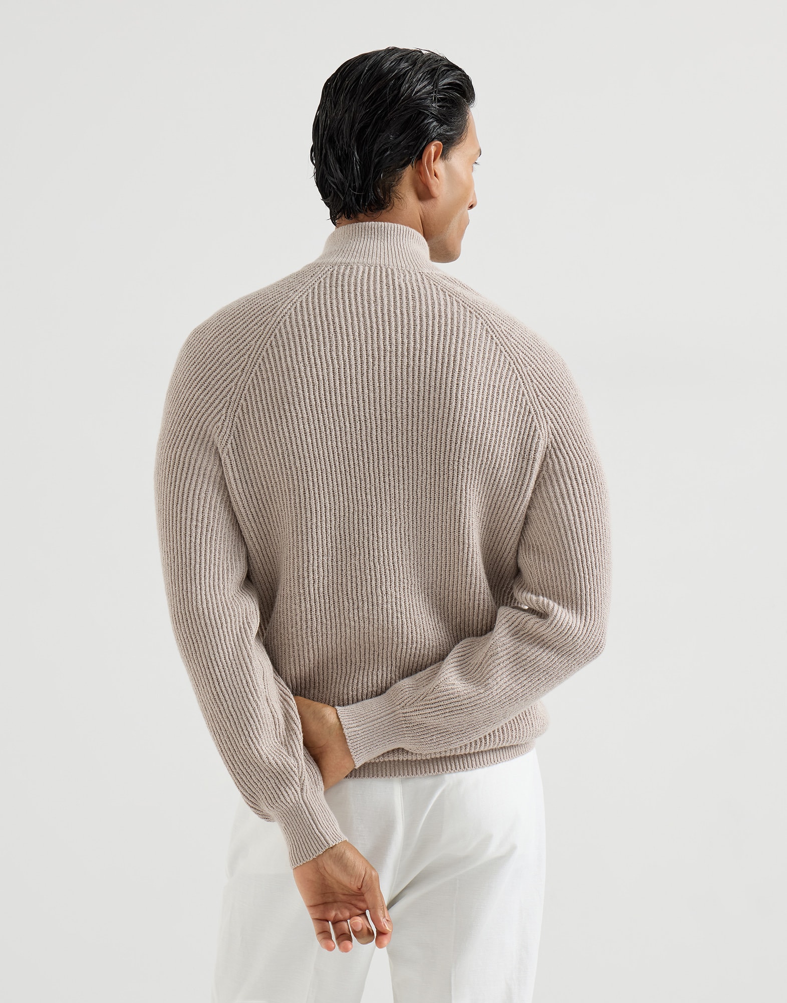 Zip-front Cardigan - Back view - View Full Screen