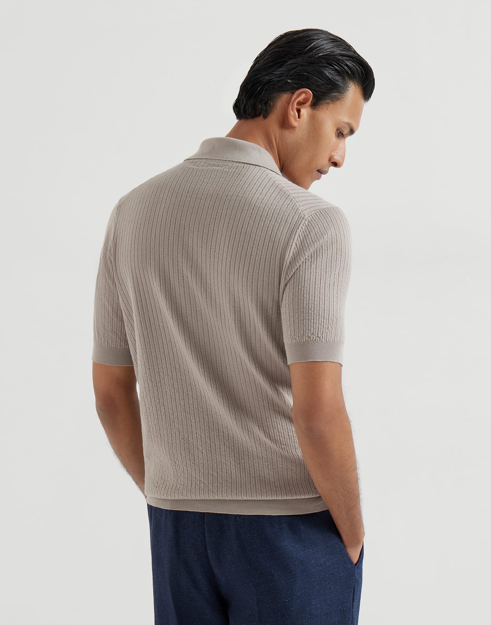 Polo-Style Sweater - Back view - View Full Screen