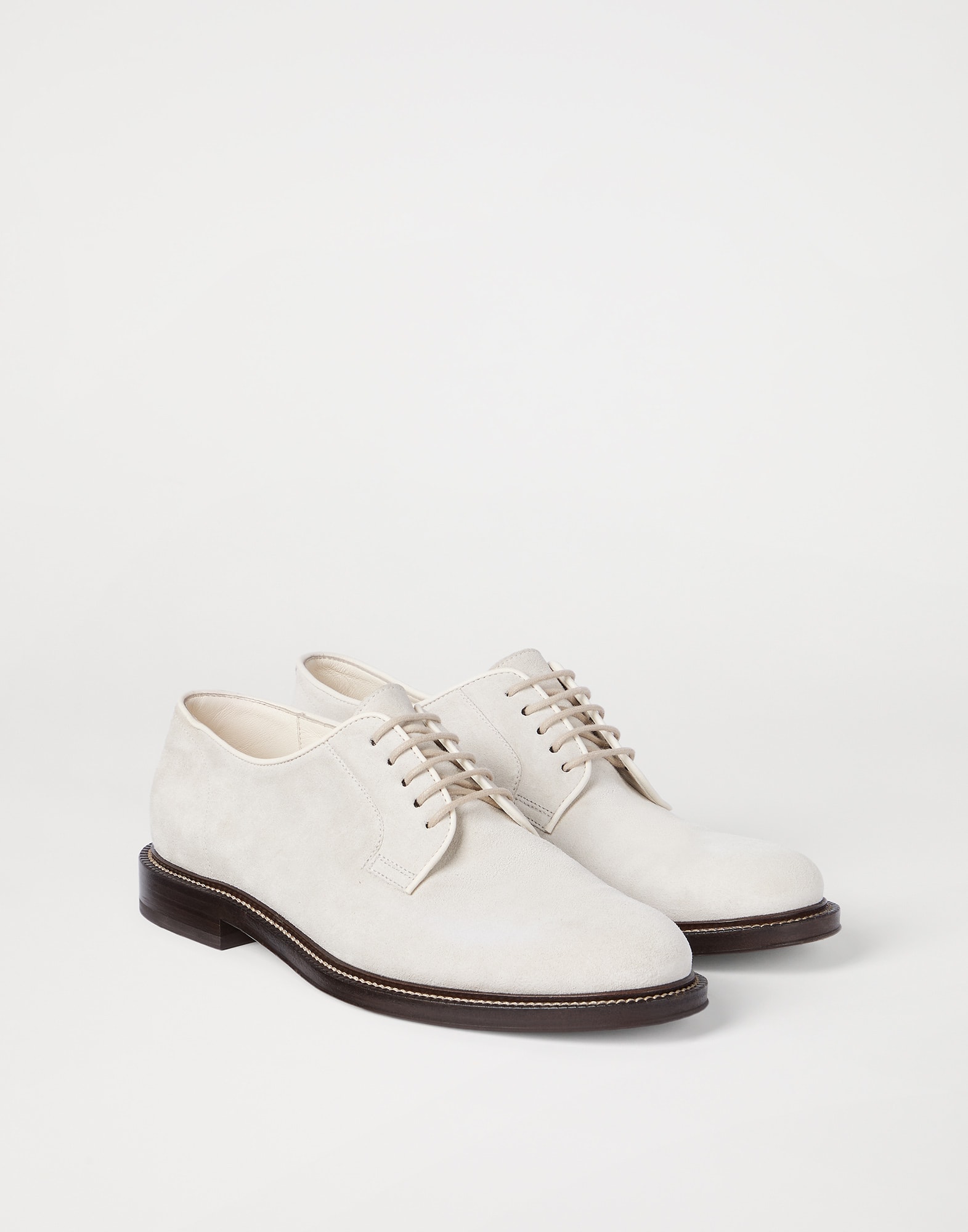 Reversed calfskin Derbies Panama Man - Brunello Cucinelli