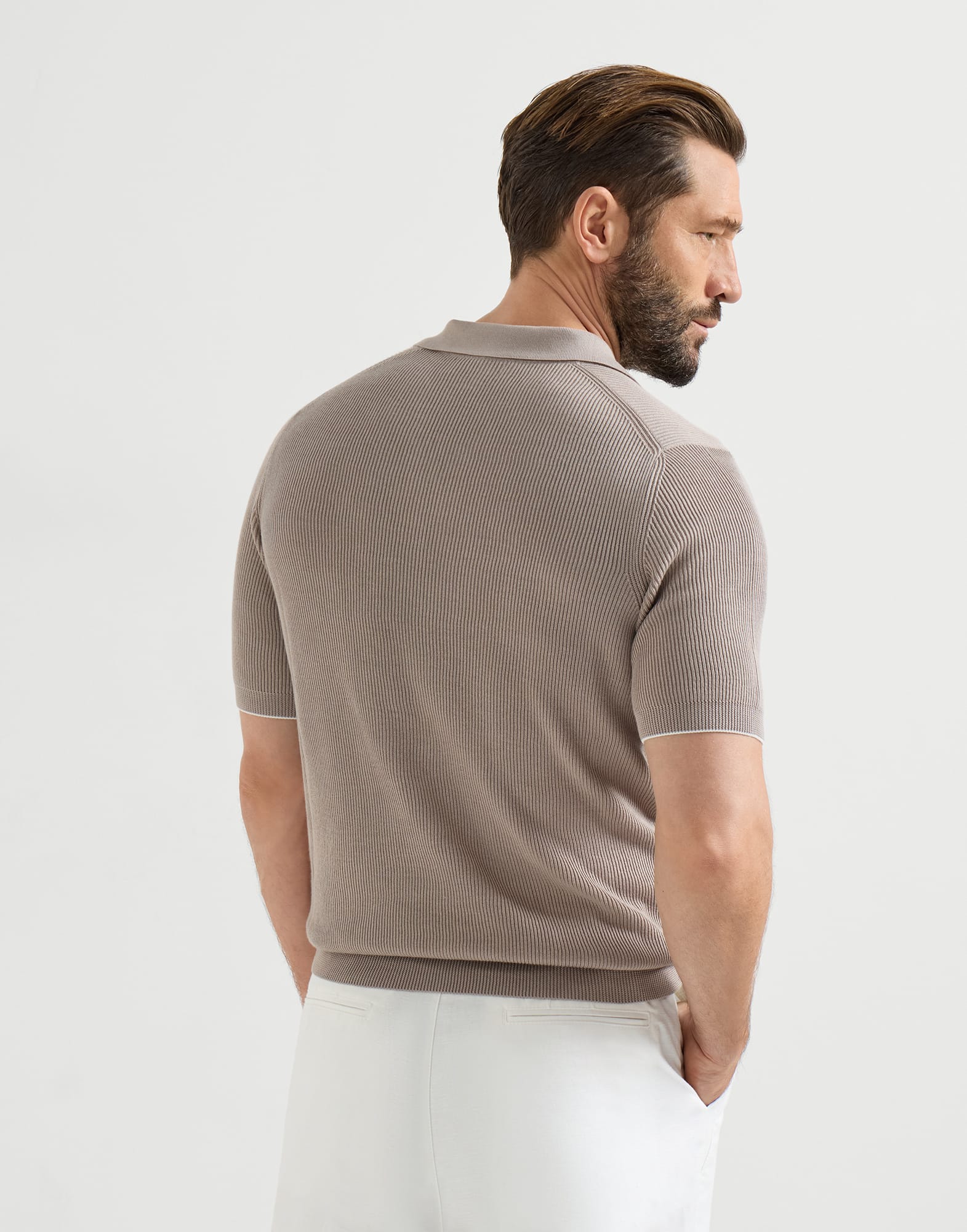 Polo-Style Sweater - Back view - View Full Screen