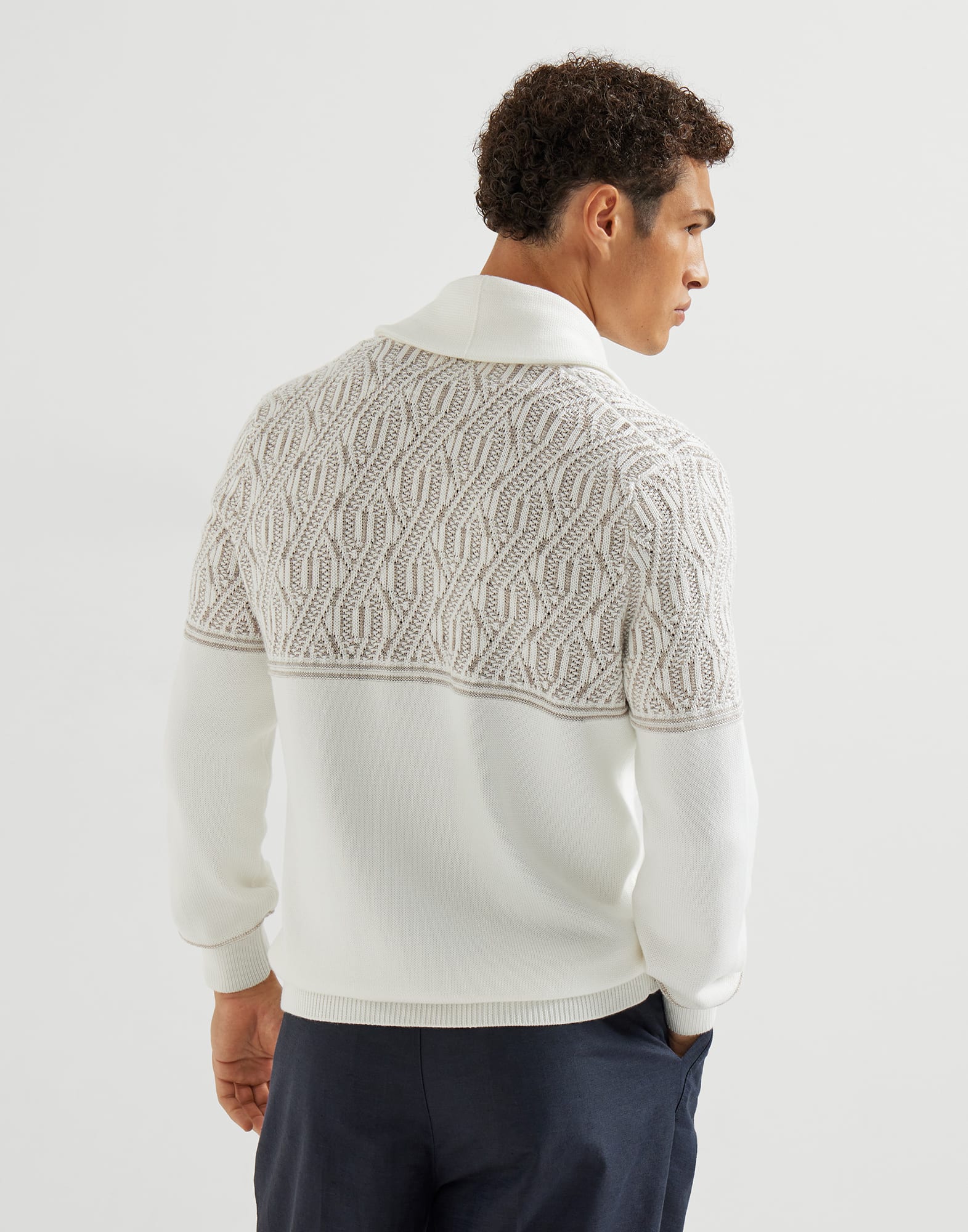 Button-front Cardigan - Back view - View Full Screen