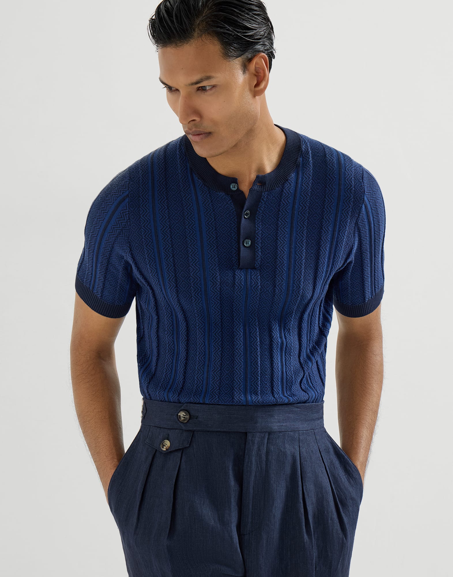 Polo-Style Sweater - Editorial view - View Full Screen