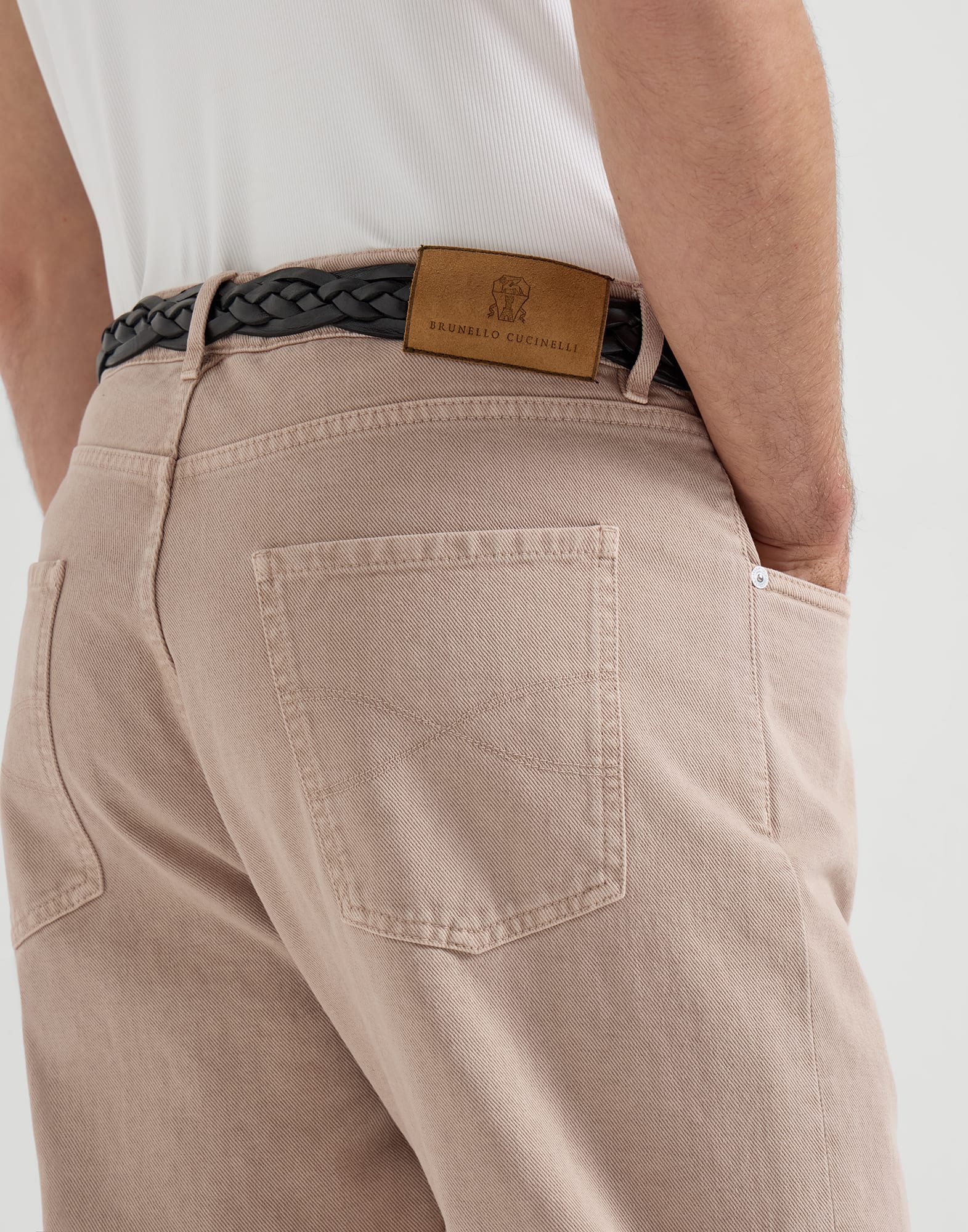 Denim Five-Pocket Trousers - Detail view - View Full Screen