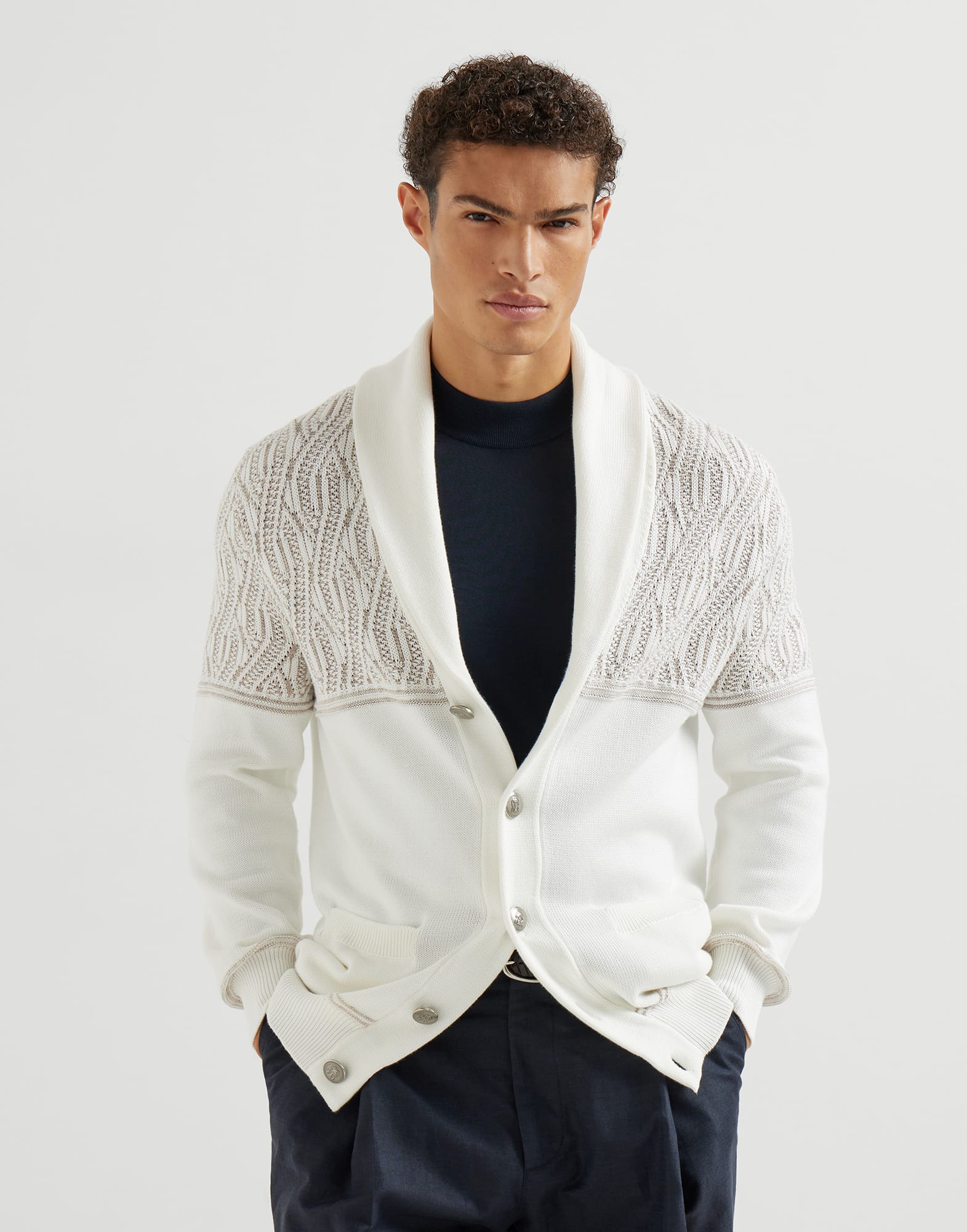 BRUNELLO CUCINELLI スパンコール リネンシルクカーディガン BRUNELLO BRUNELLO CUCINELLI スパンコール リネンシルクカーディガン BRUNELLO
