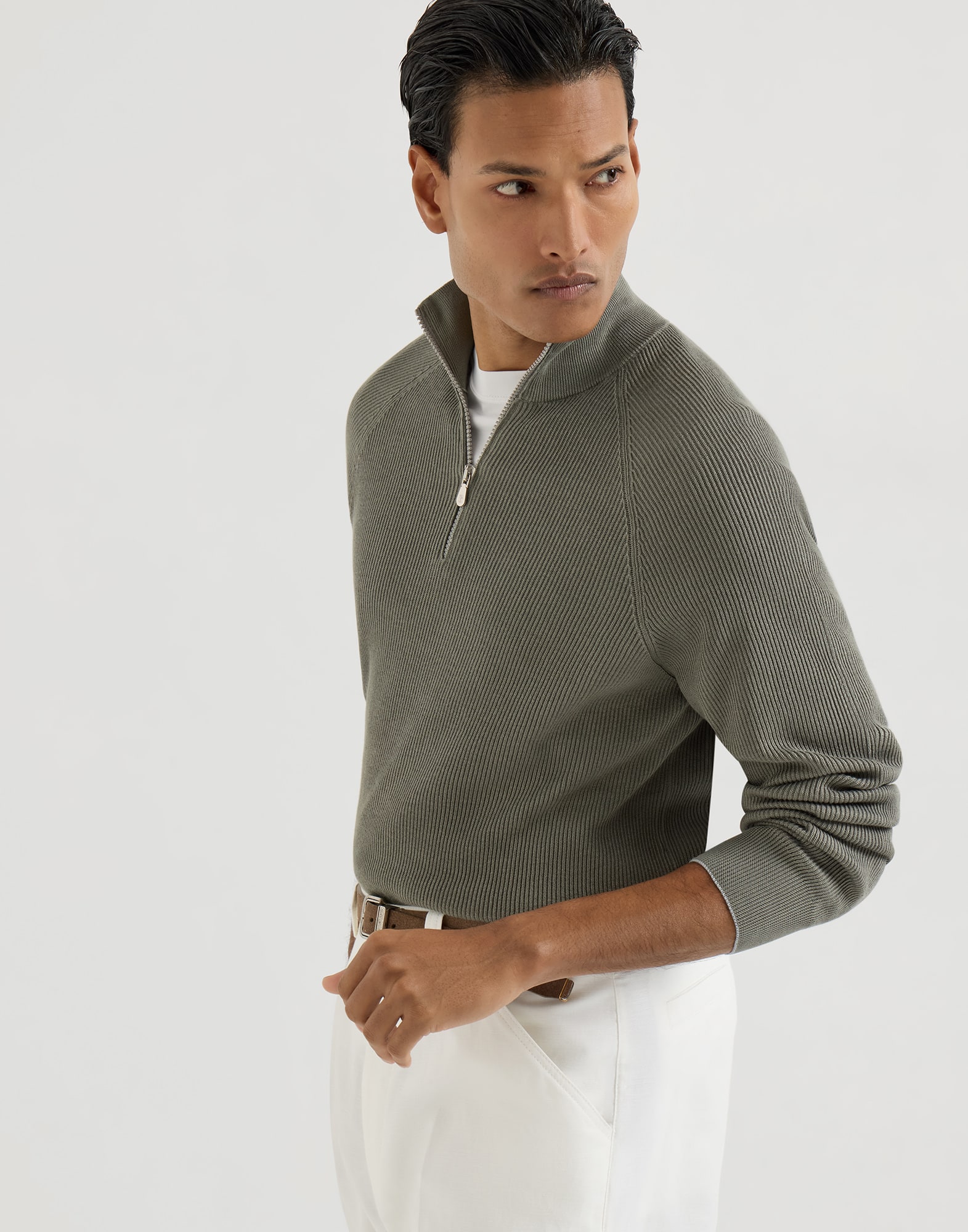 Zip Neck Sweater - Editorial view - View Full Screen
