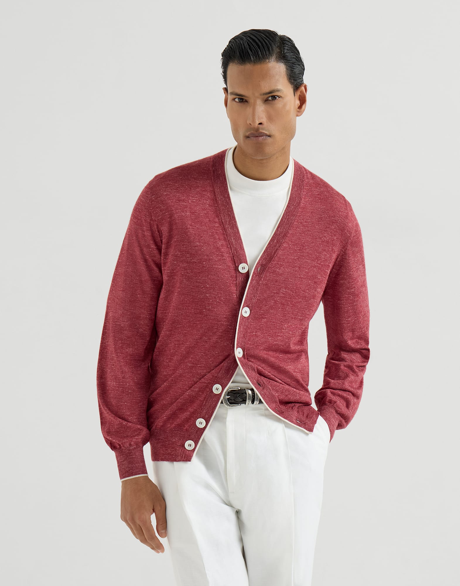 Button-front Cardigan - Front view - View Full Screen