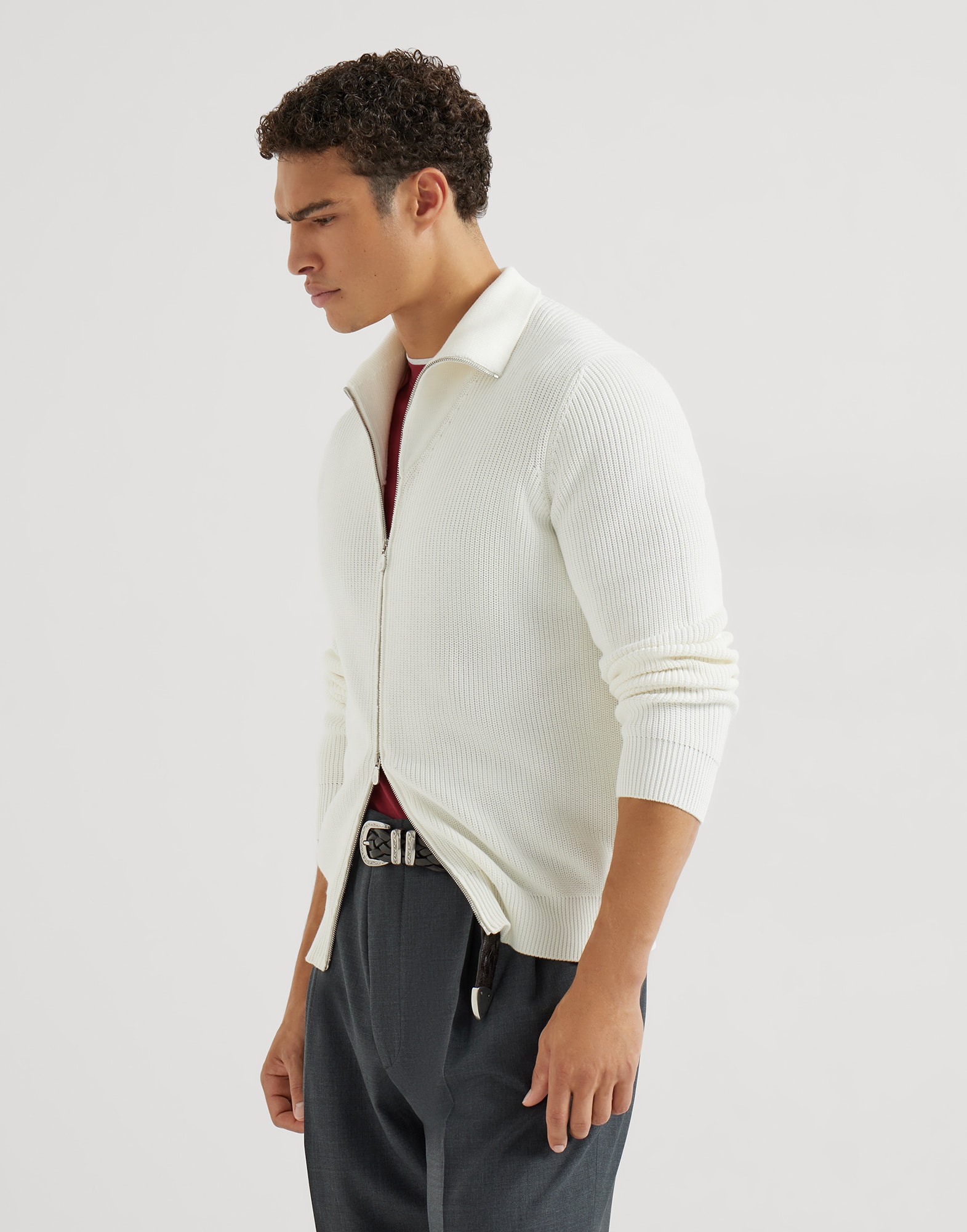 Zip-front Cardigan - Editorial view - View Full Screen