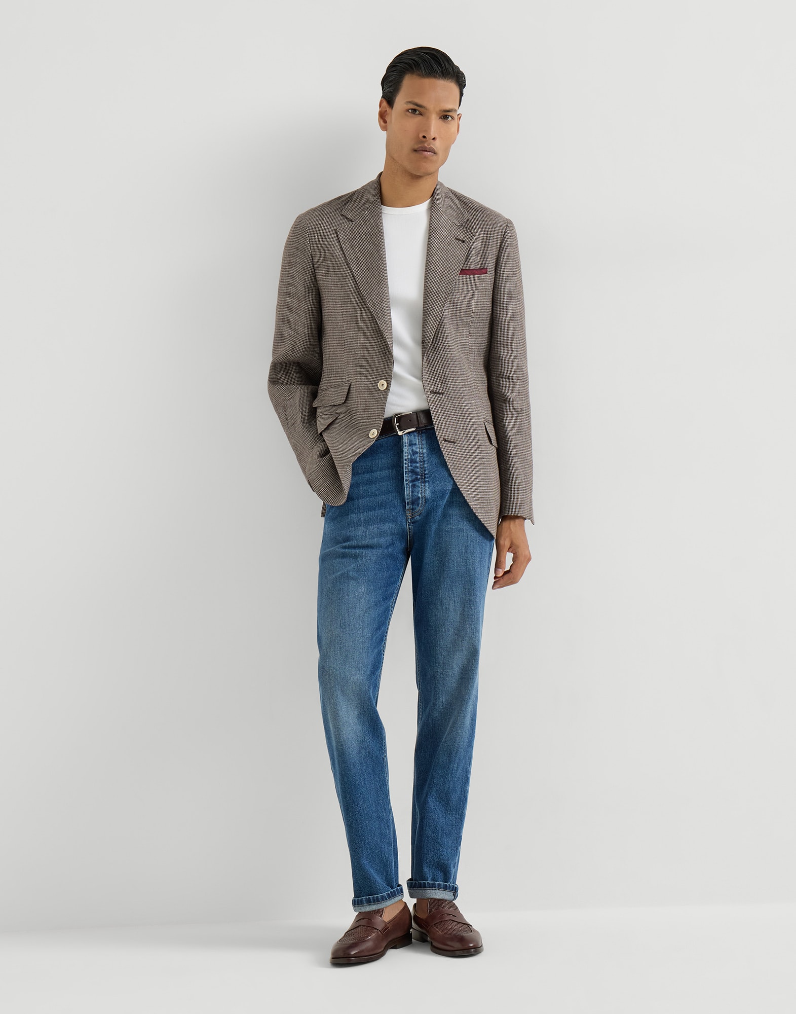 Denim Five-Pocket Trousers - Full look - View Full Screen