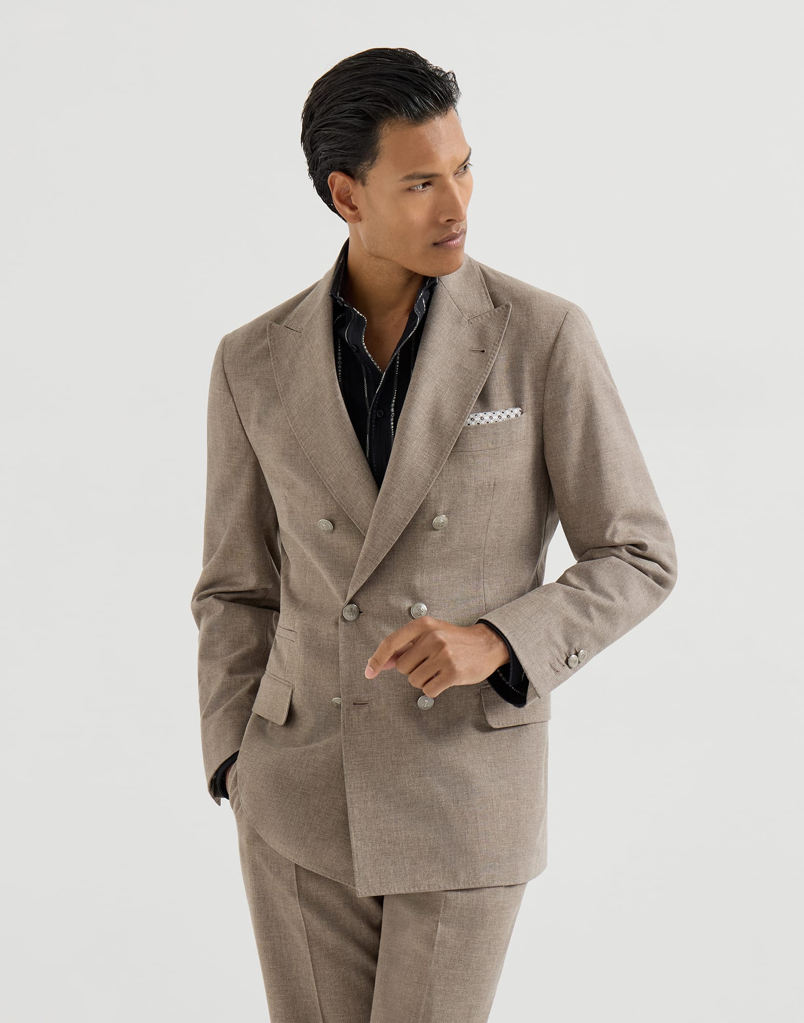 Uconstructed blazer Light Brown Man - Brunello Cucinelli