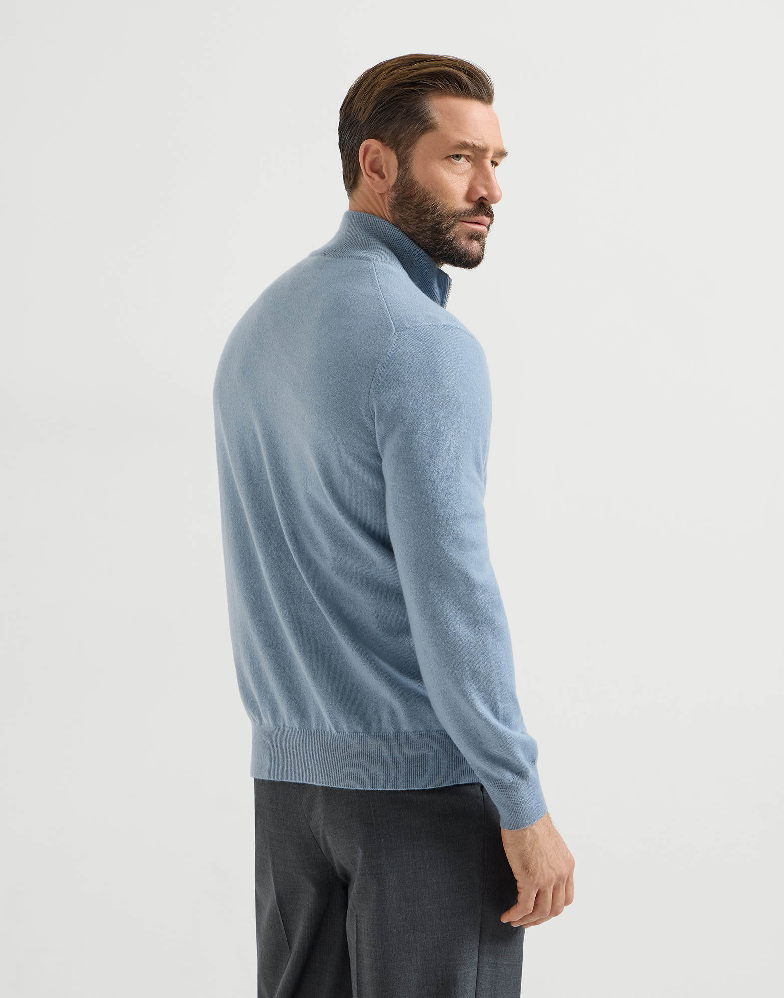 Zip-front Cardigan - Back view - View Full Screen