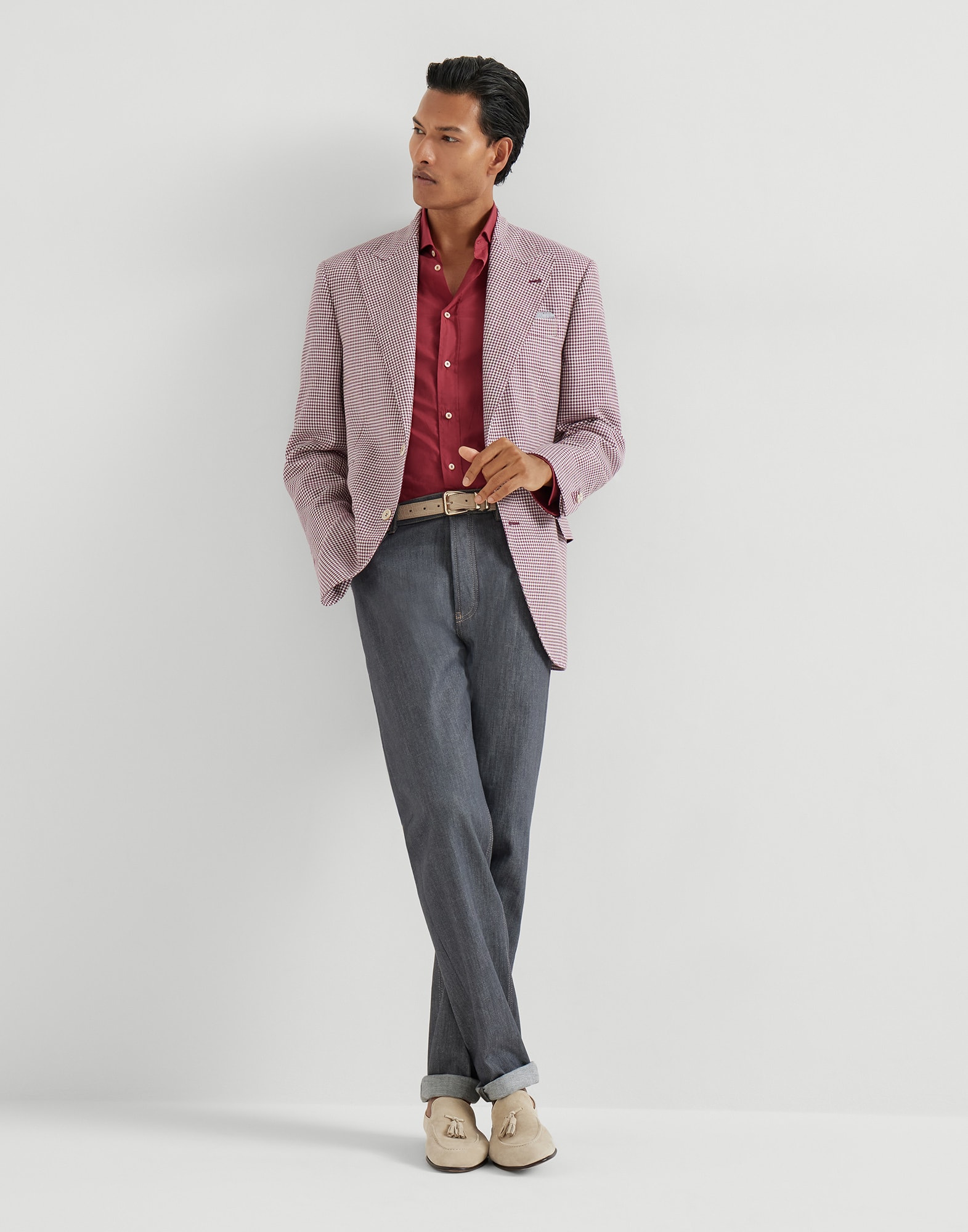 Denim Five-Pocket Trousers - Full look - View Full Screen