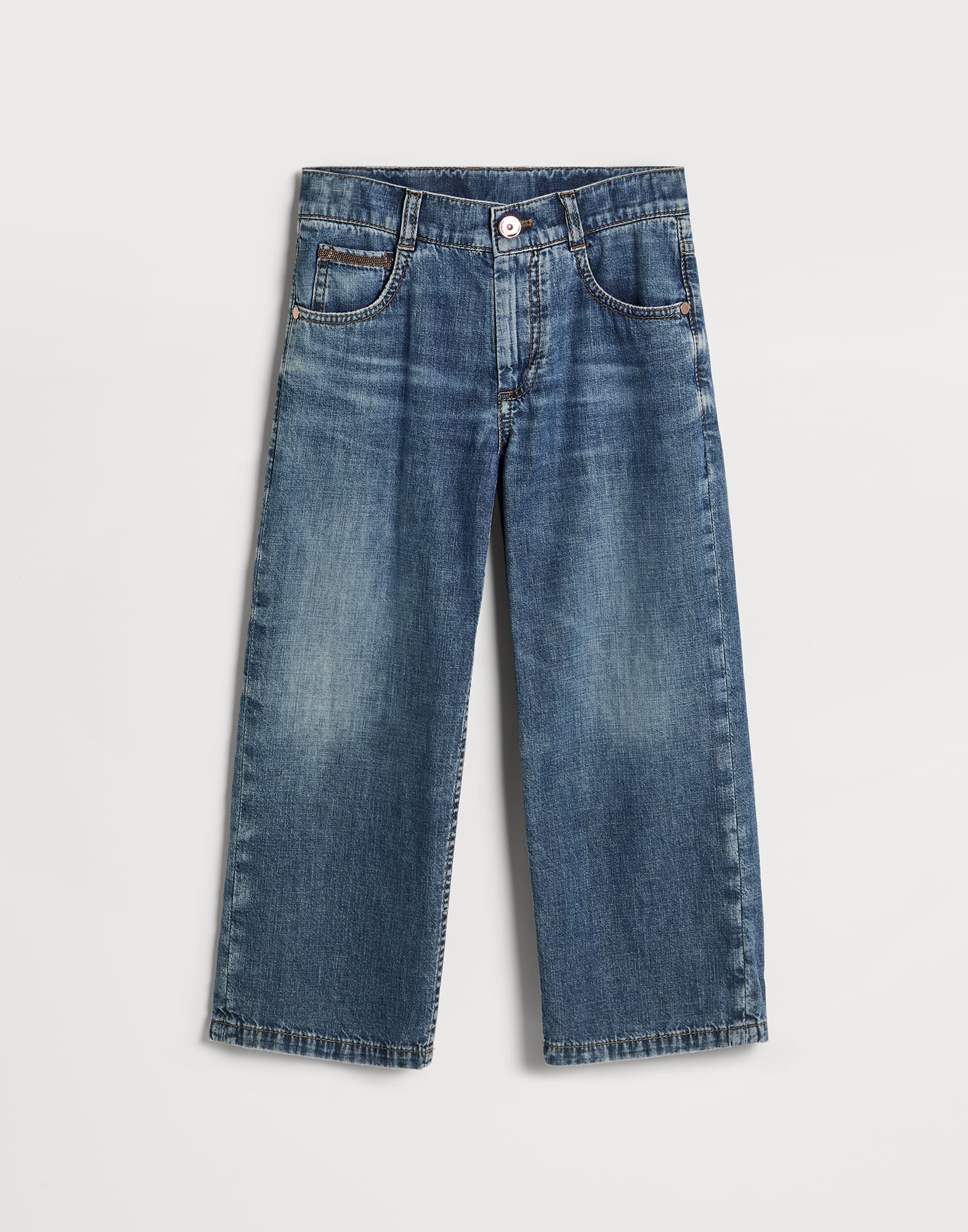 Pantalone in Denim - Vista frontale - Visualizza a schermo intero