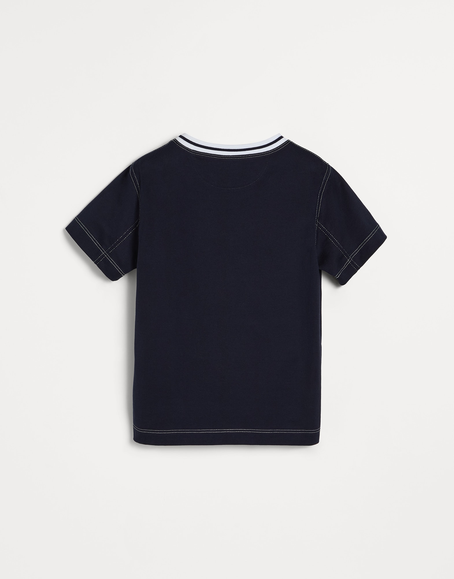 ボーイズ 向け ブルー ウォーター刺繍入り ジャージー Tシャツ