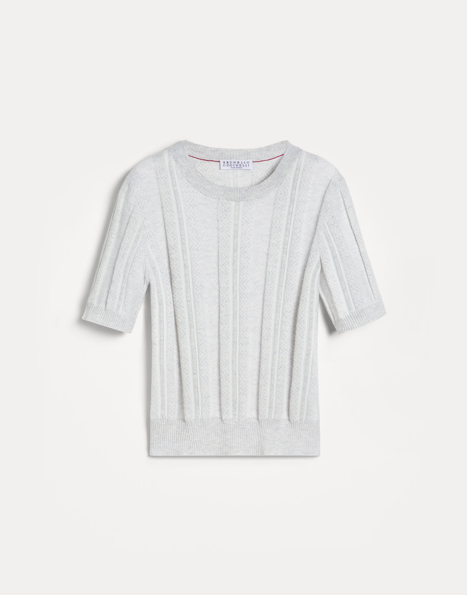 Jacquard knit T-shirt