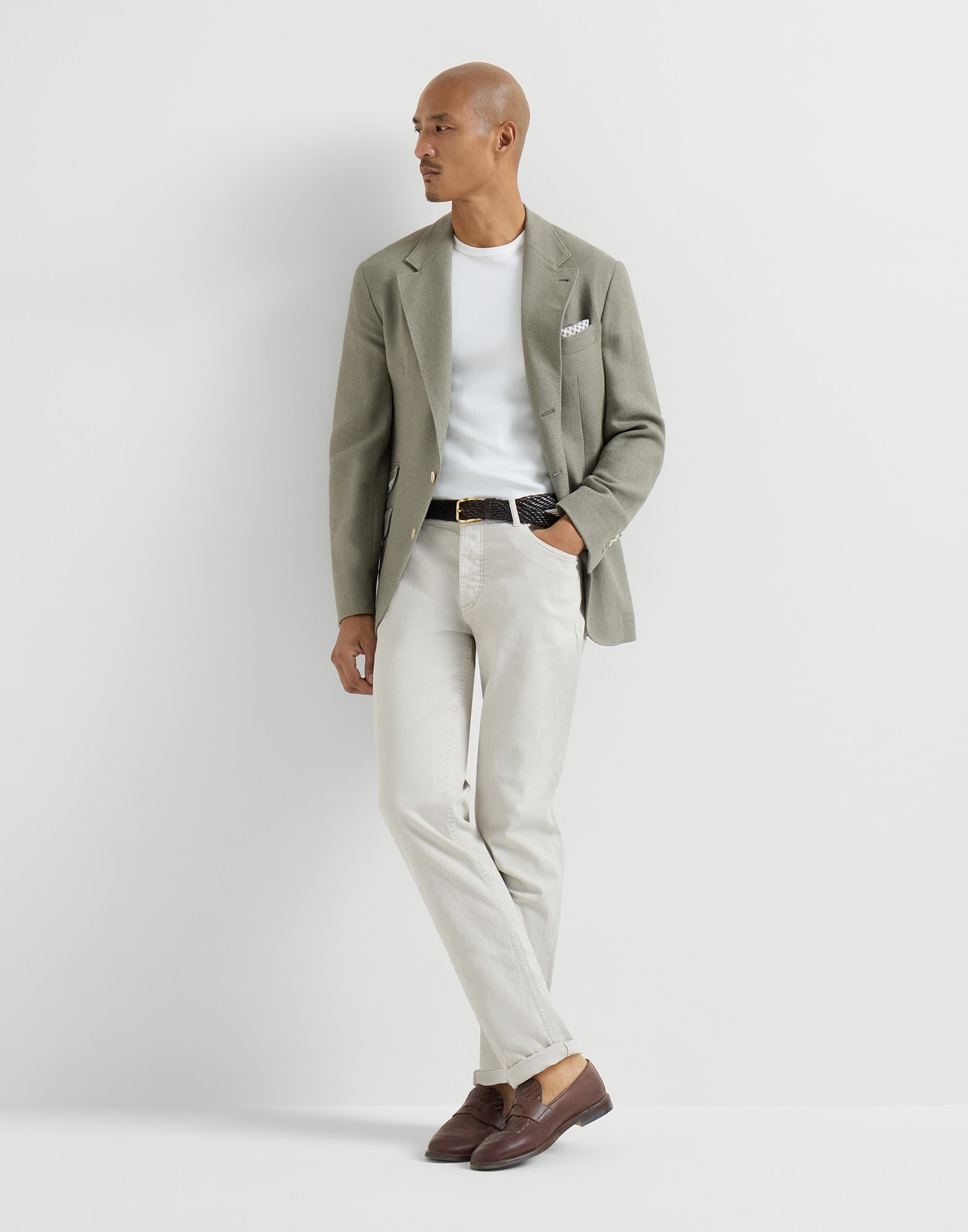 Denim Five-Pocket Trousers - Full look - View Full Screen