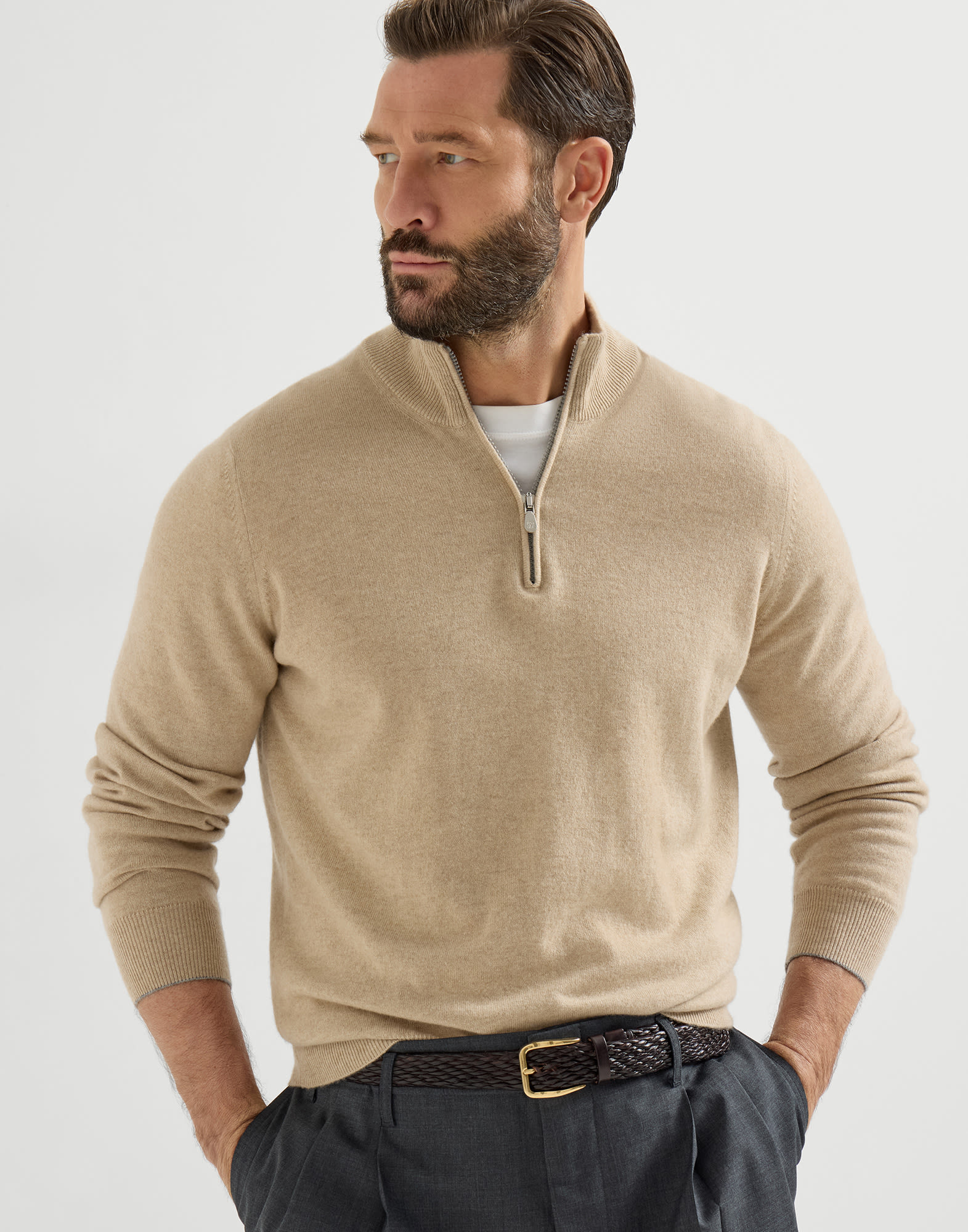 Zip Neck Sweater - Editorial view - View Full Screen