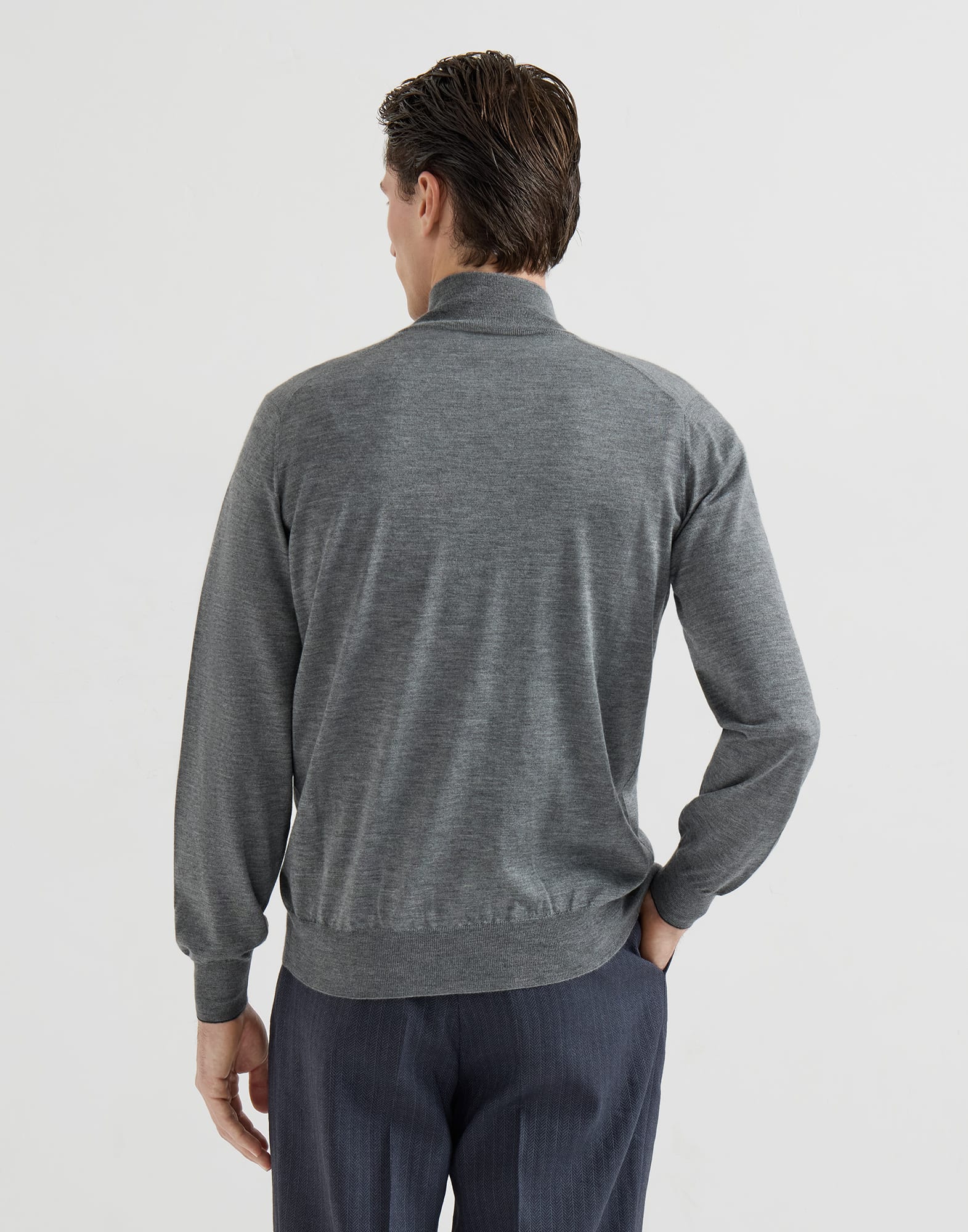 Zip-front Cardigan - Back view - View Full Screen