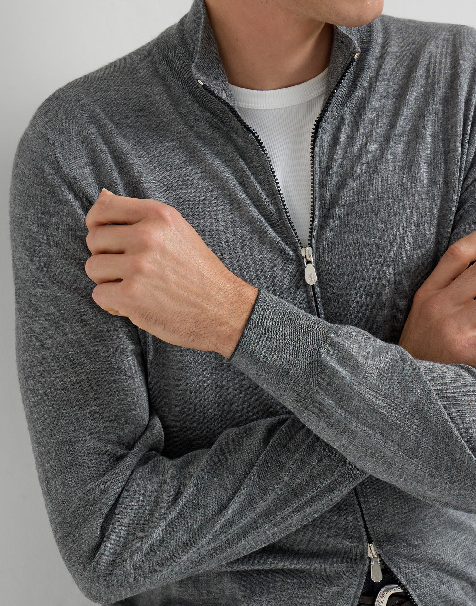 Zip-front Cardigan - Detail view - View Full Screen