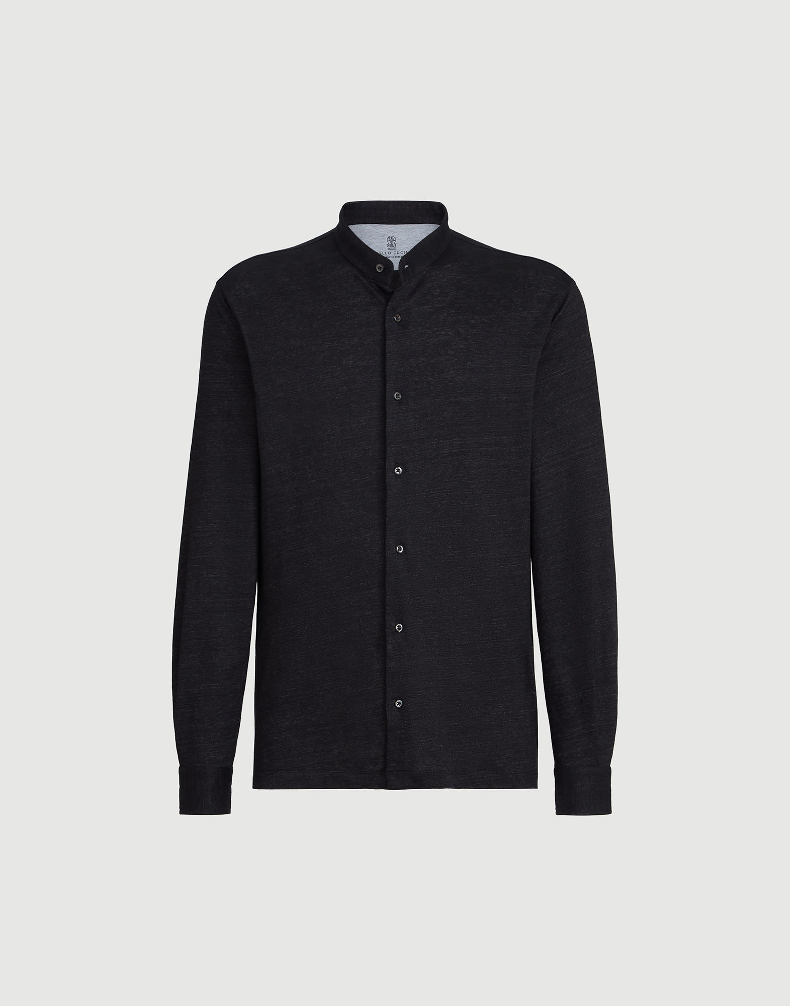 メンズ 向け アントラサイト ジャージーシャツ | Brunello Cucinelli