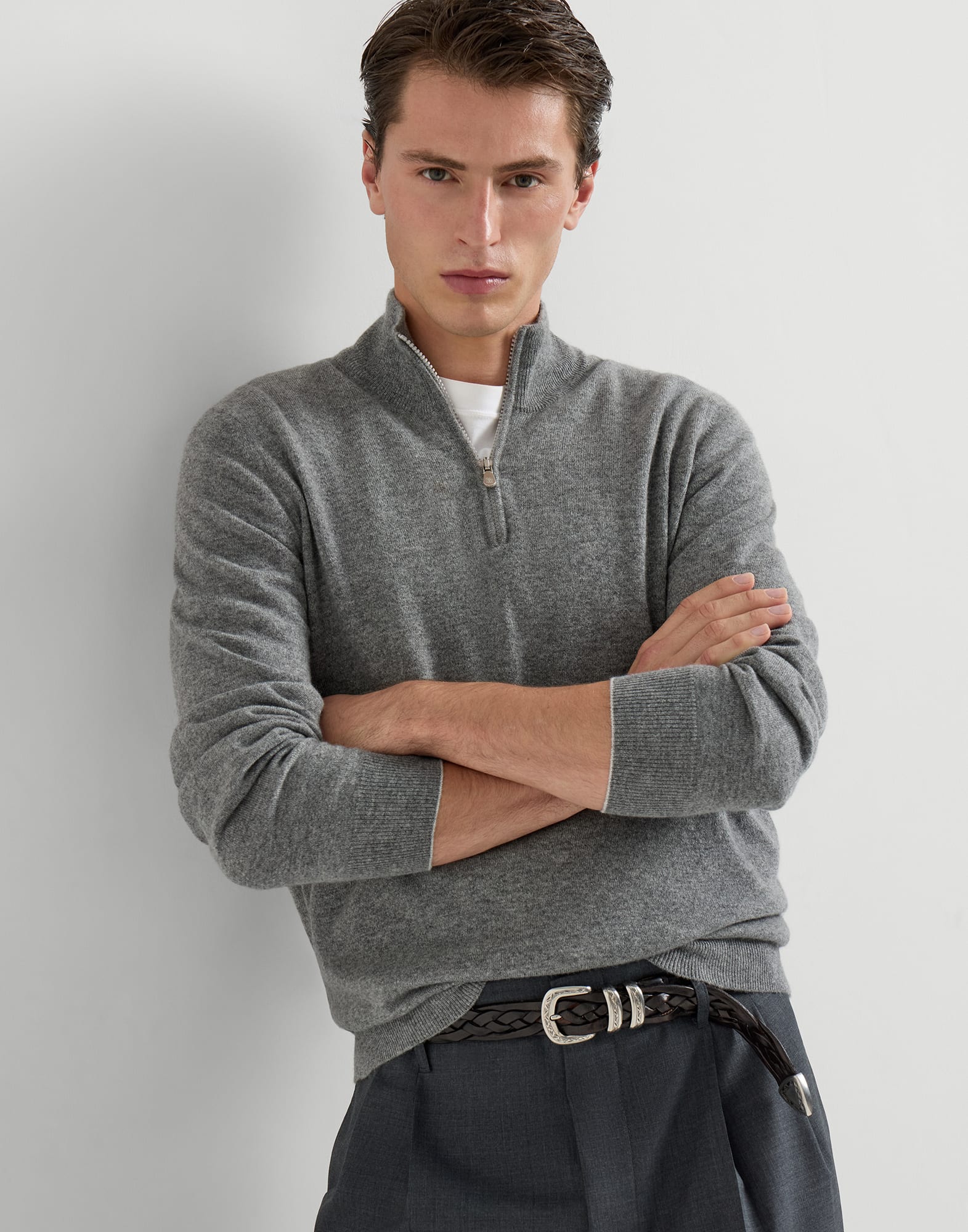 Zip Neck Sweater - Editorial view - View Full Screen