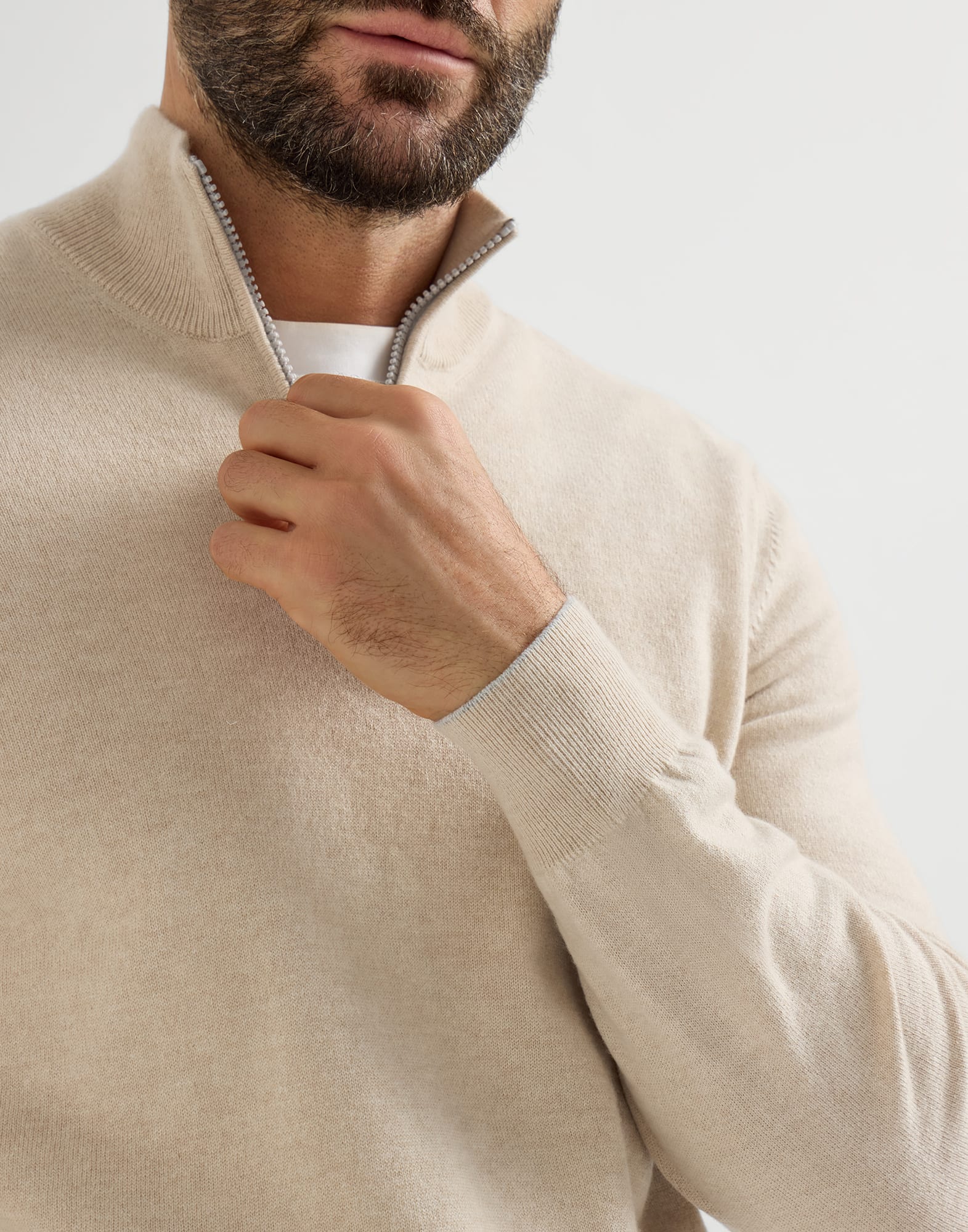 Zip Neck Sweater - Detail view - View Full Screen