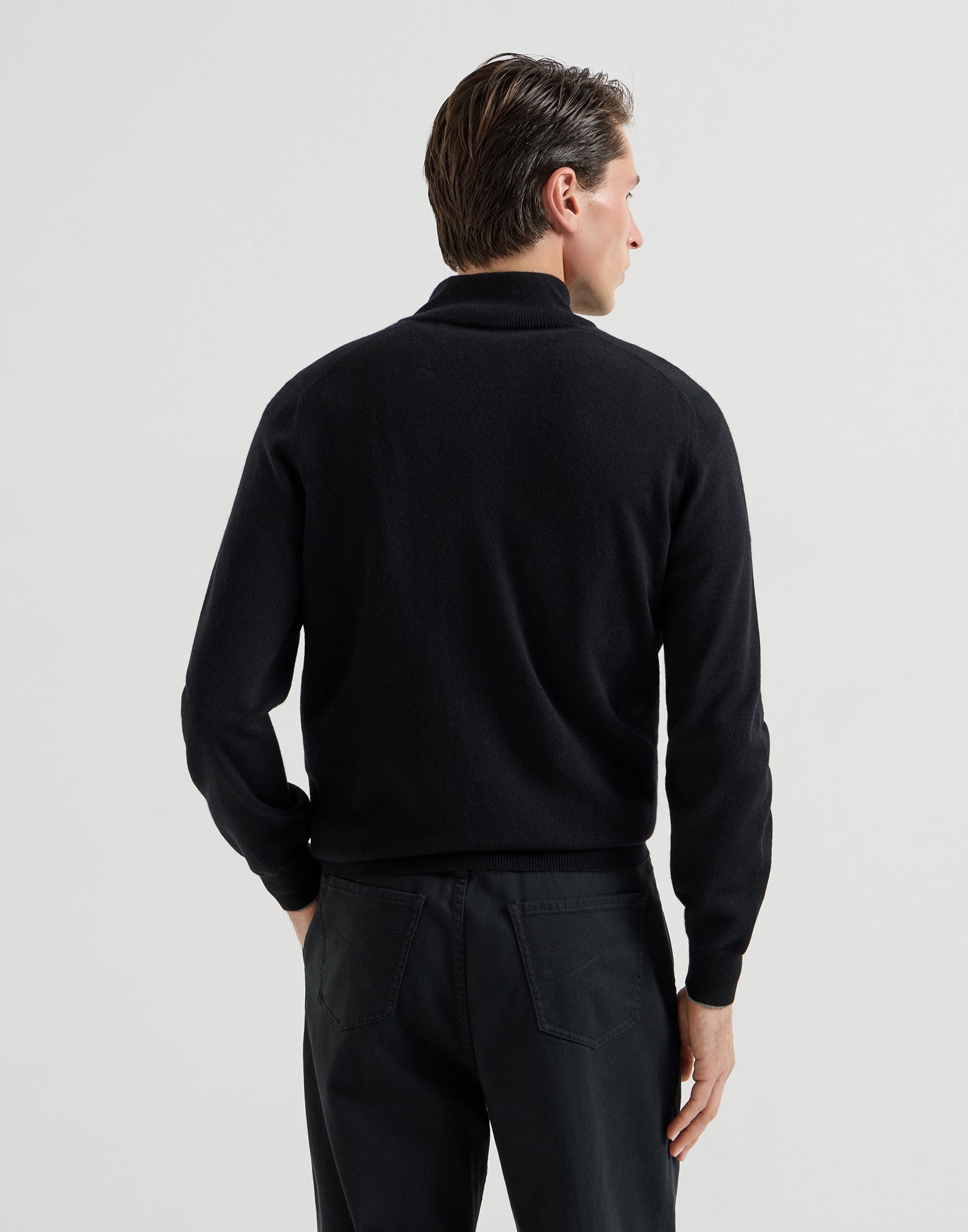 Zip Neck Sweater - Back view - View Full Screen