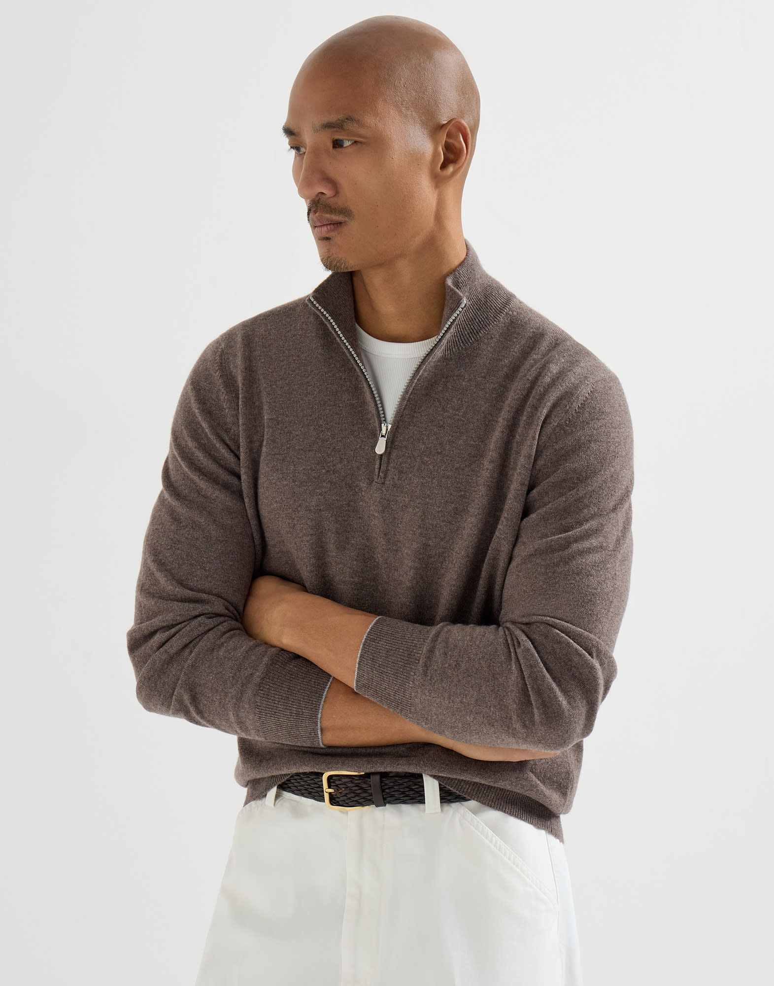 Zip Neck Sweater - Editorial view - View Full Screen