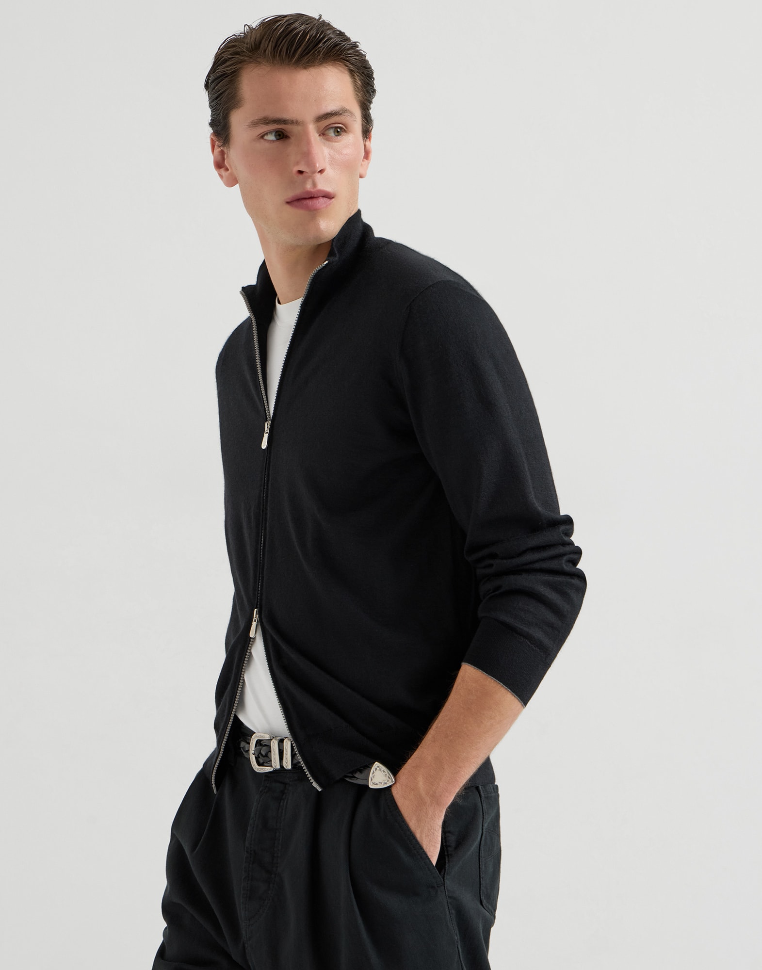 Zip-front Cardigan - Editorial view - View Full Screen